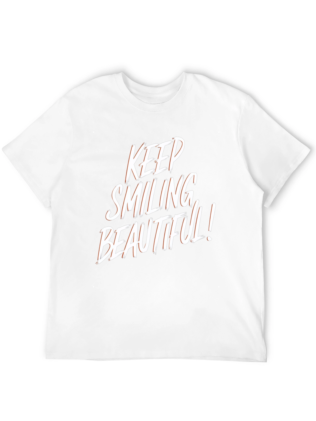 Keep Smiling Beautiful Graphic Tee - Mens Black T-Shirt