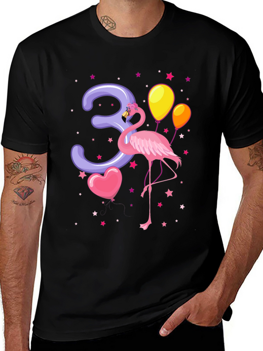 Flamingo Birthday T-Shirt - 3rd Birthday