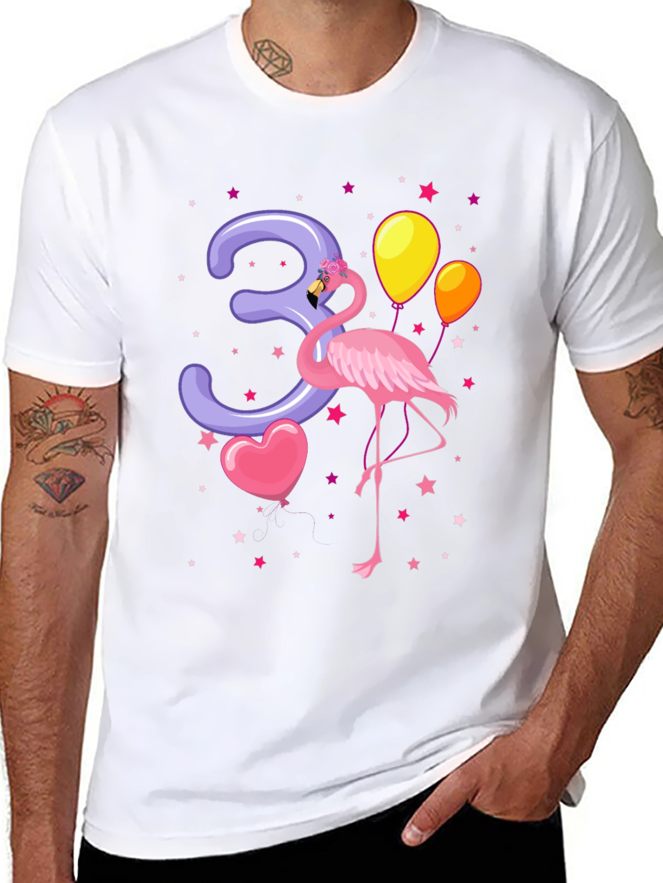 Flamingo Birthday T-Shirt - 3rd Birthday