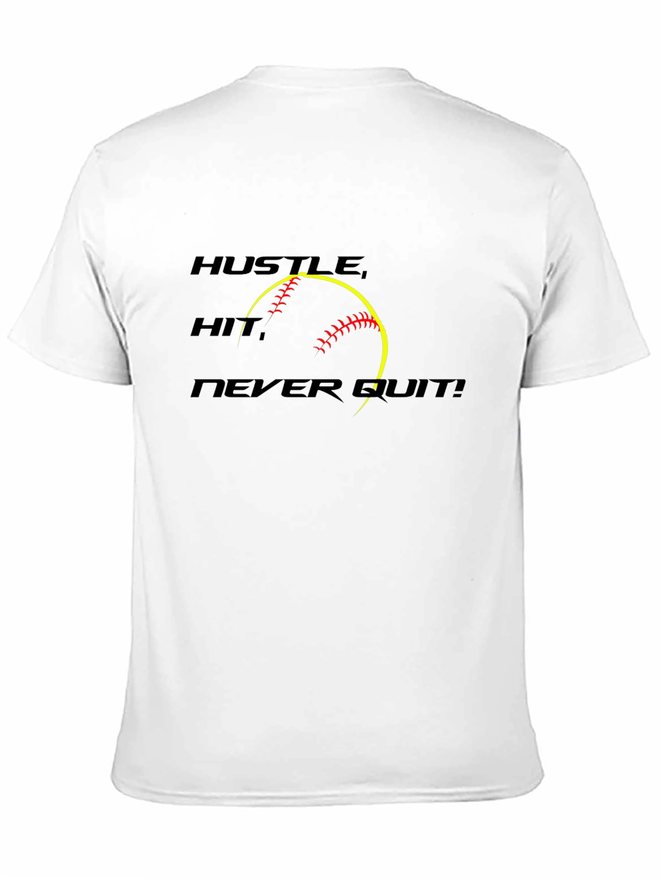 Hustle Hit Never Quit Softball T-Shirt