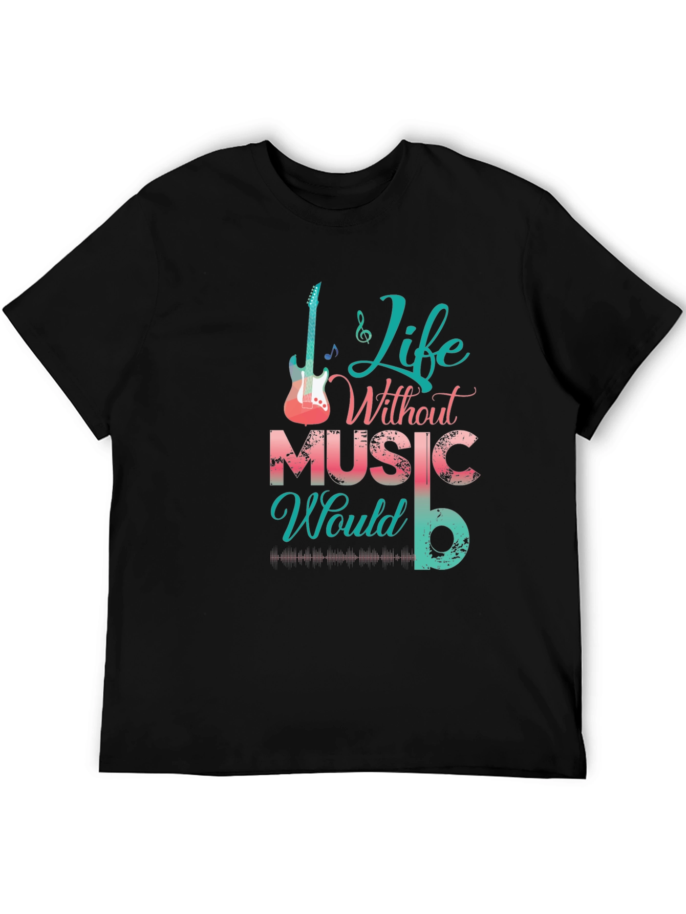 Life Without Music Black Graphic Tee