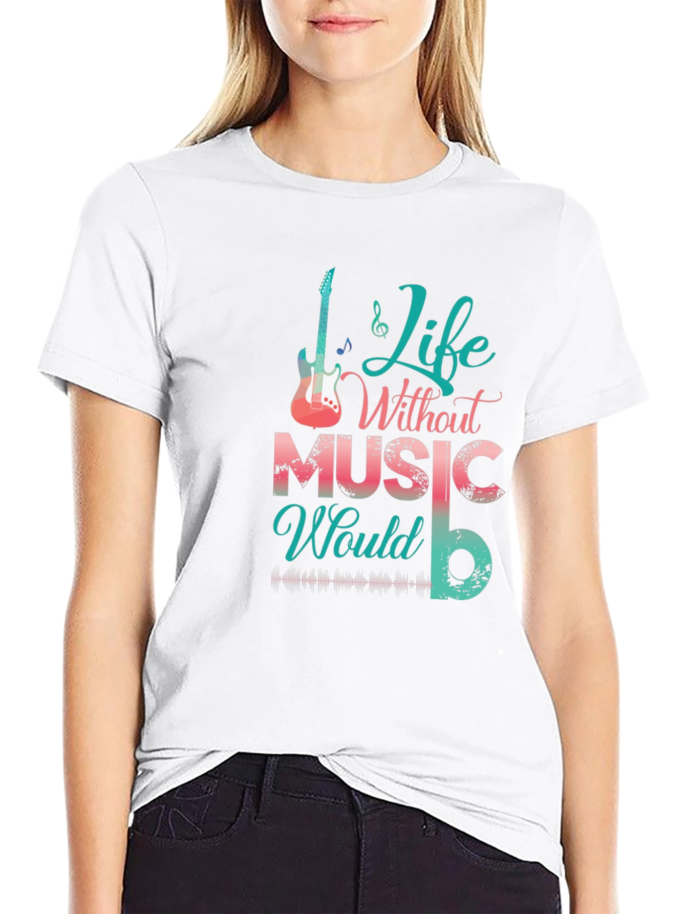 Life Without Music Black Graphic Tee