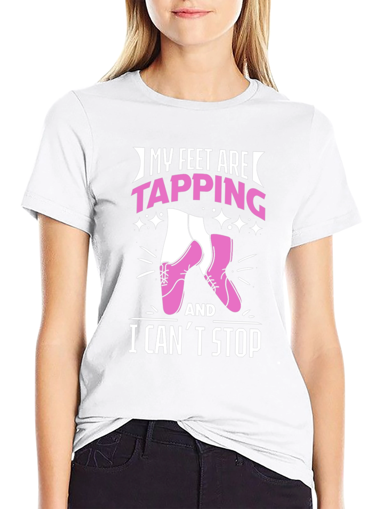 My Feet are Tapping Black T-Shirt