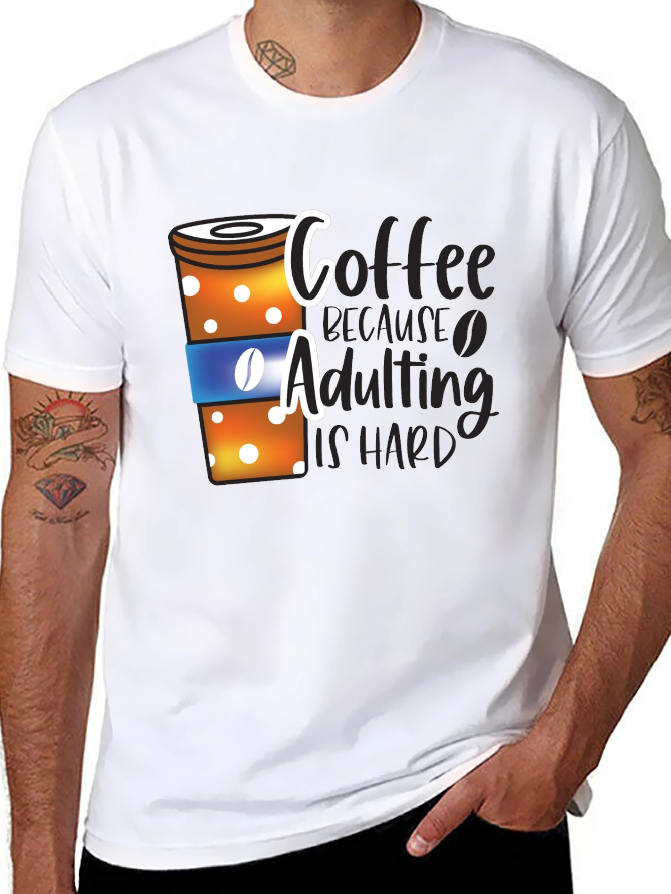Coffee Because Adulting is Hard T-Shirt