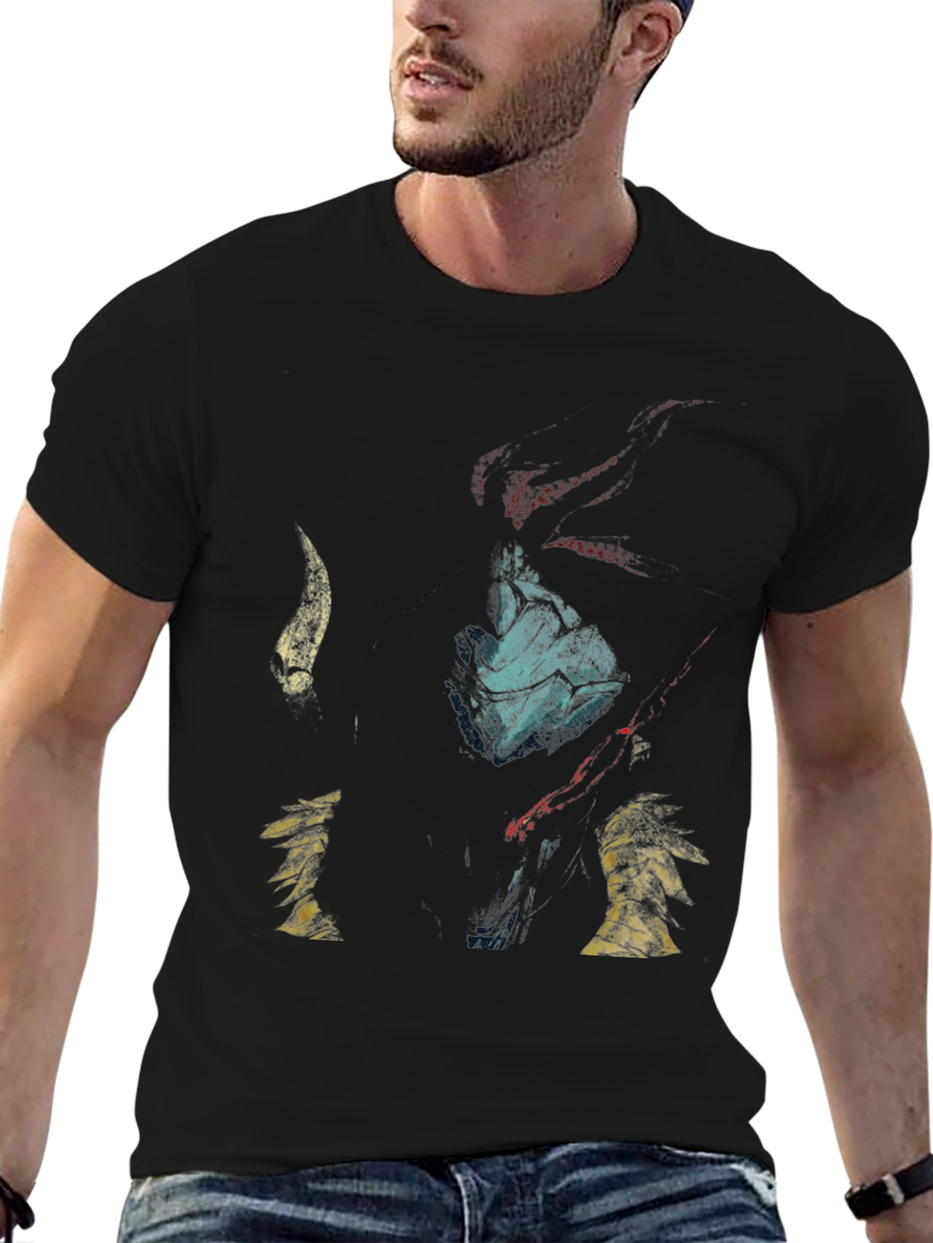 Mens Graphic Print Black T-Shirt