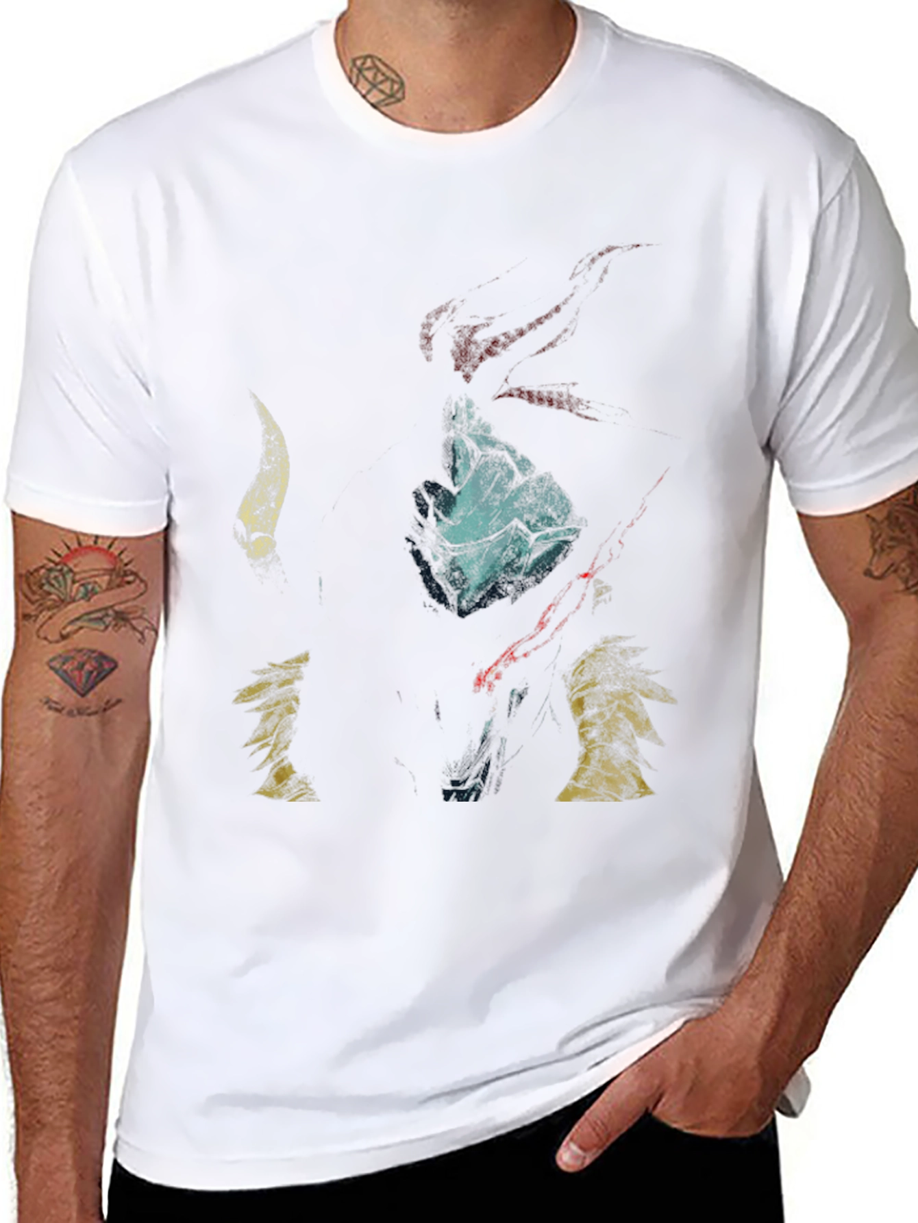 Mens Graphic Print Black T-Shirt