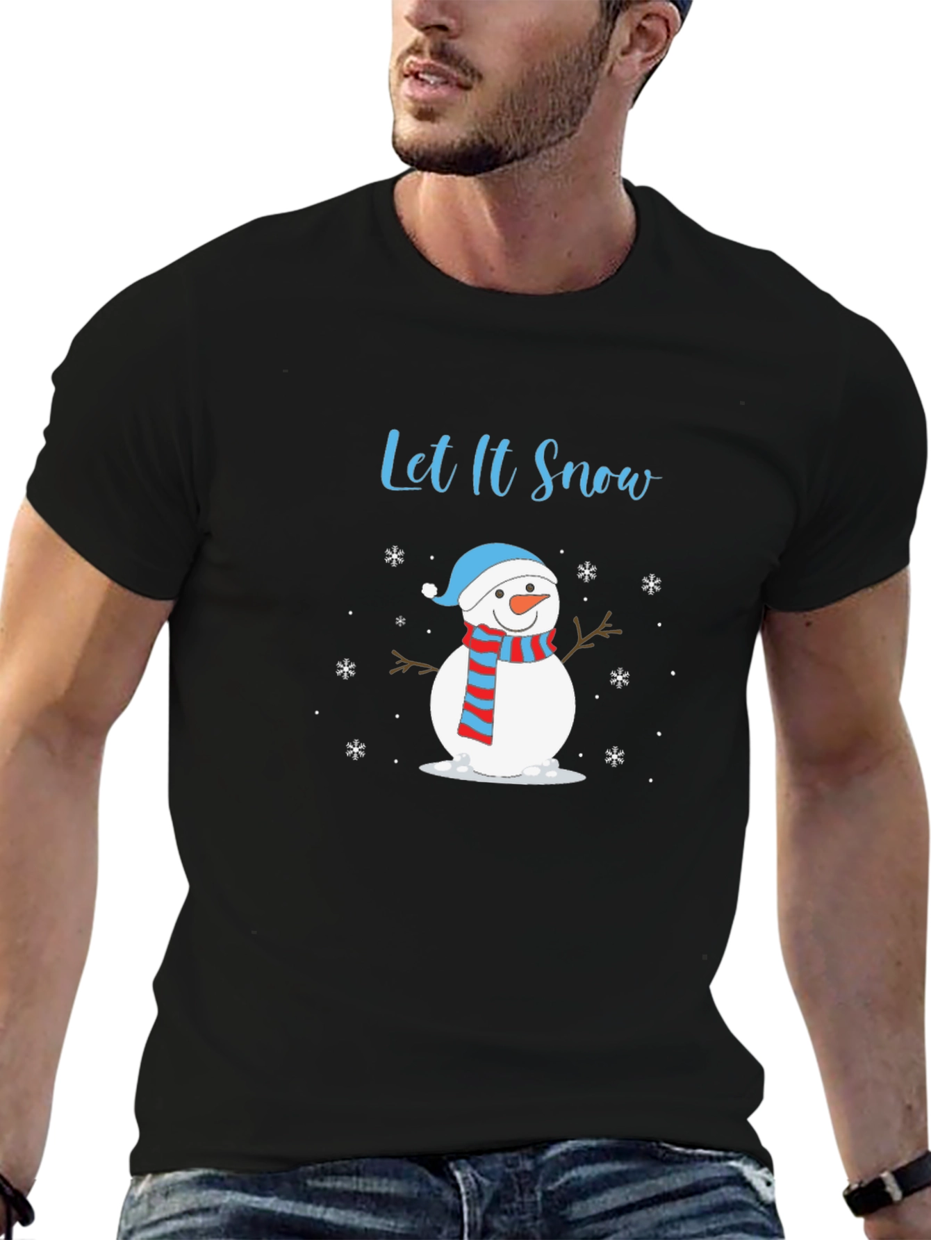 Let It Snow Snowman Graphic Tee - Holiday Style!