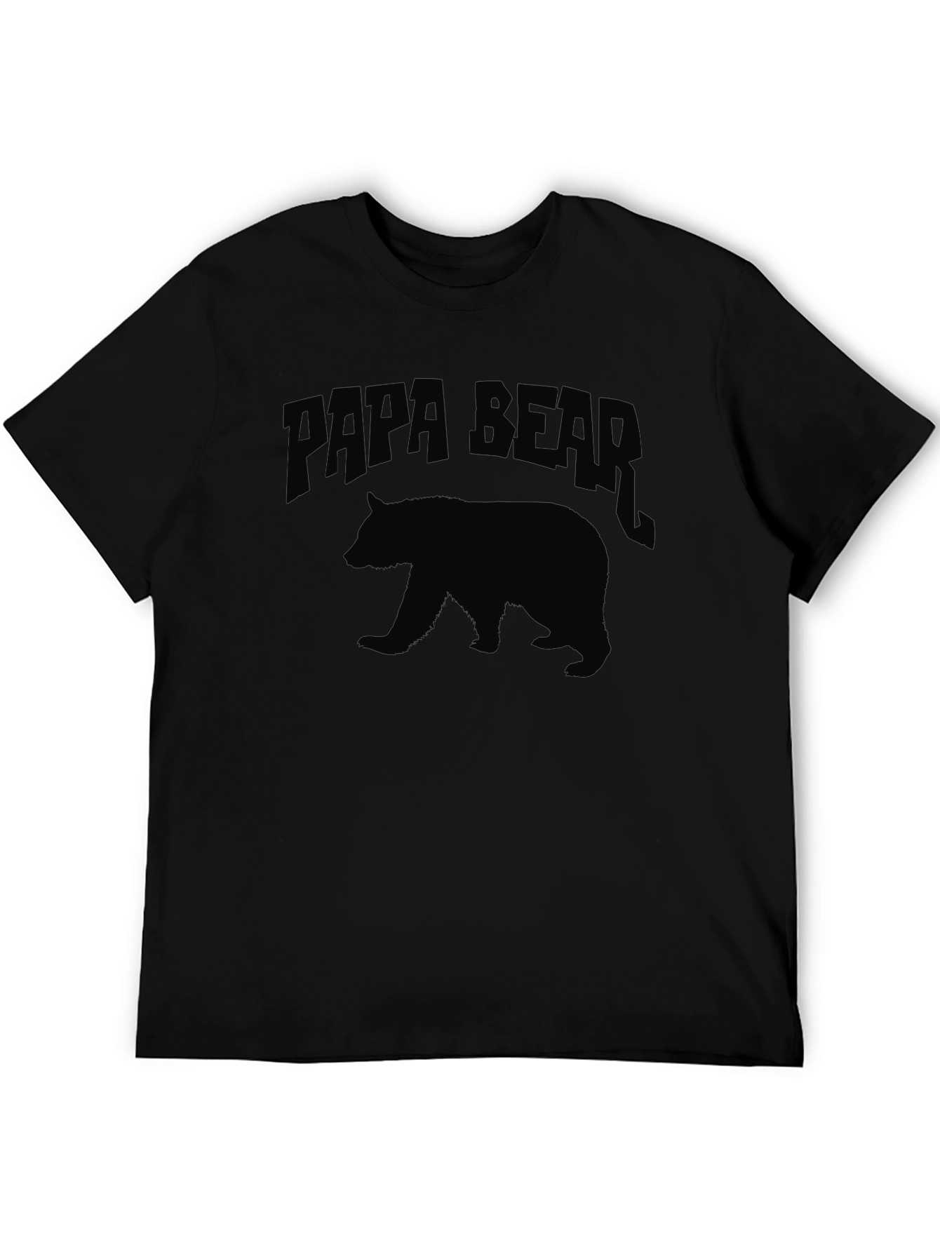 Papa Bear Graphic T-Shirt - Black Crew Neck Tee