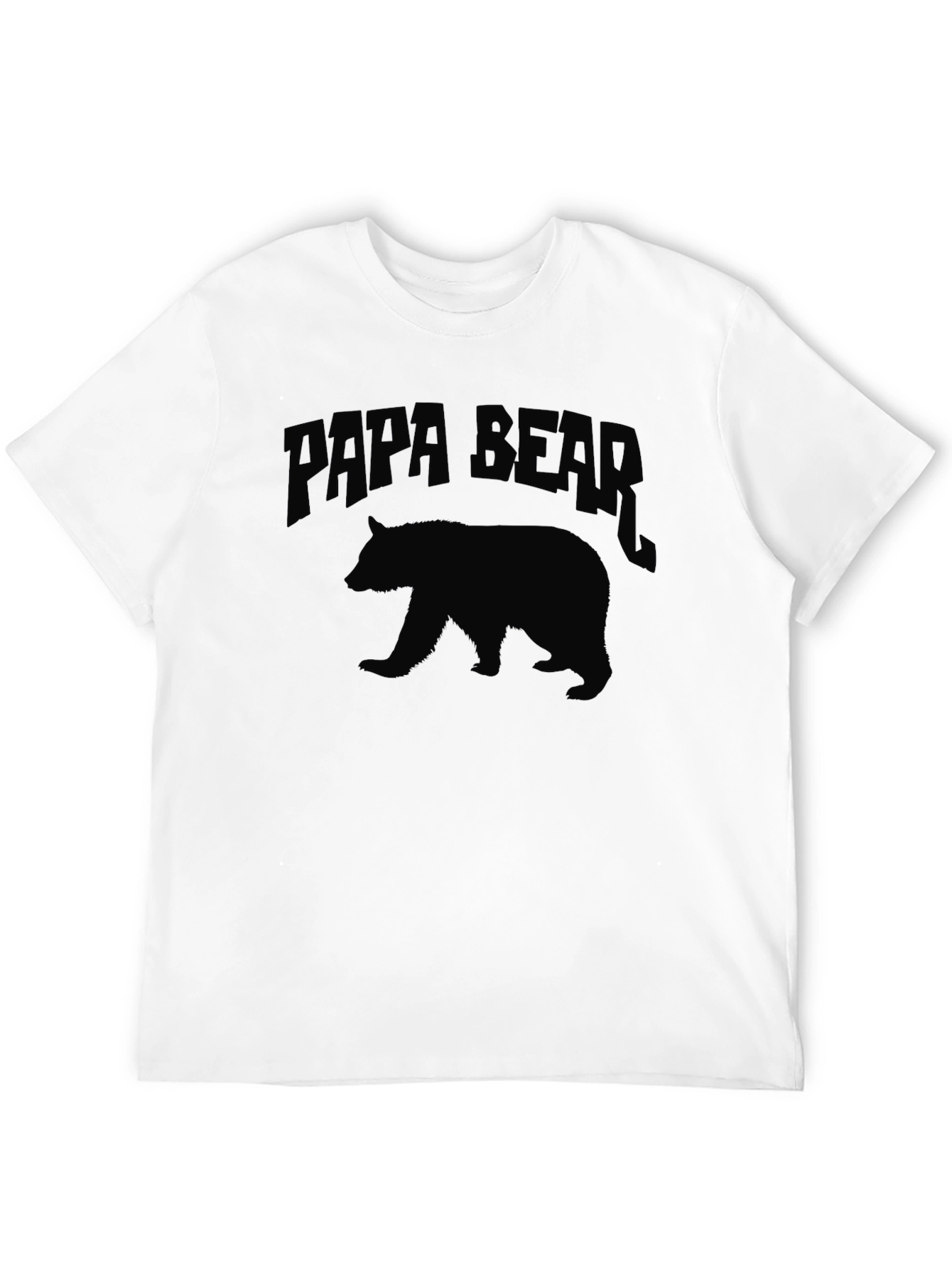 Papa Bear Graphic T-Shirt - Black Crew Neck Tee