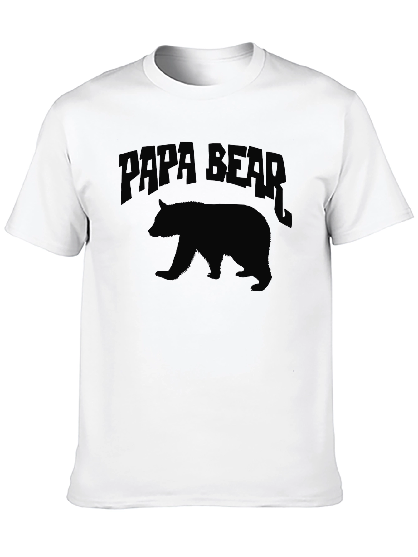 Papa Bear Graphic T-Shirt - Black Crew Neck Tee