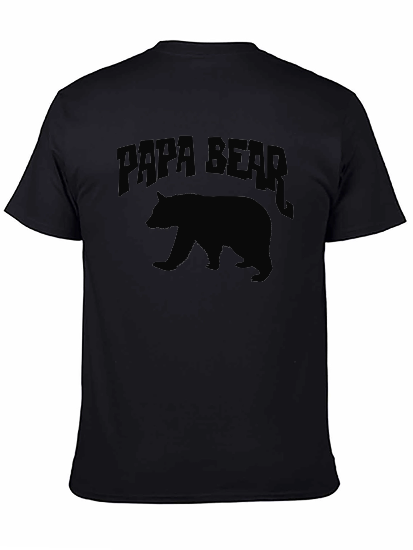 Papa Bear Graphic T-Shirt - Black Crew Neck Tee