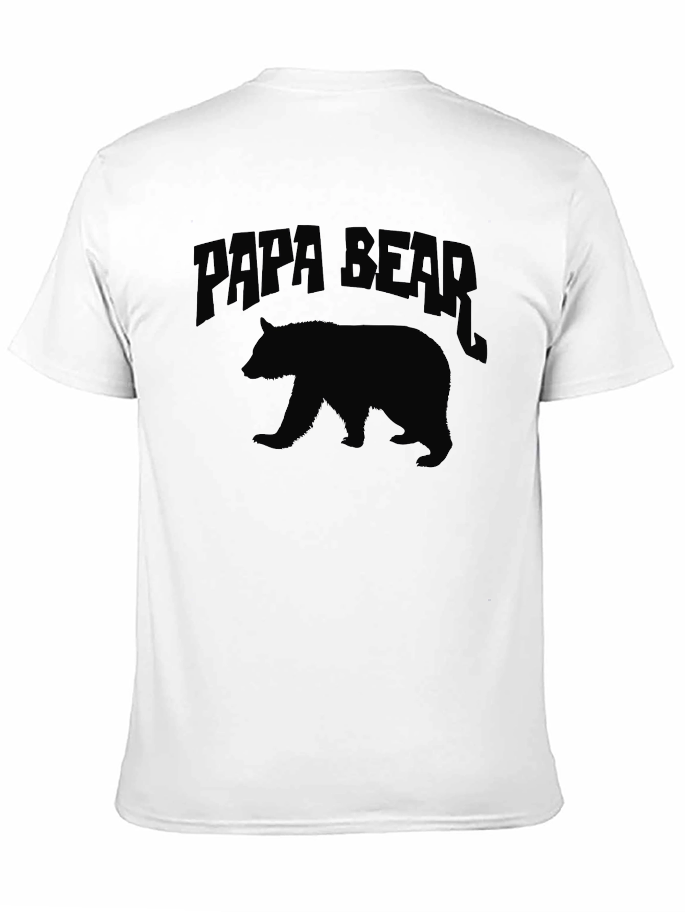 Papa Bear Graphic T-Shirt - Black Crew Neck Tee