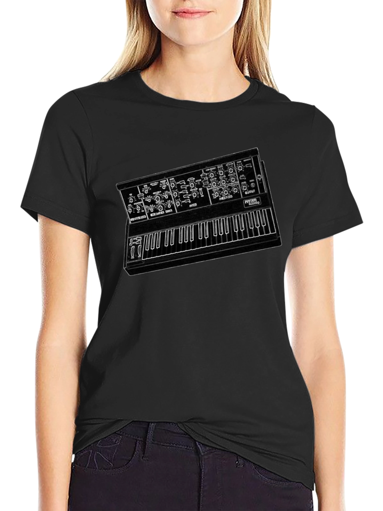 Synthesizer Graphic Tee - Music Lover T-Shirt