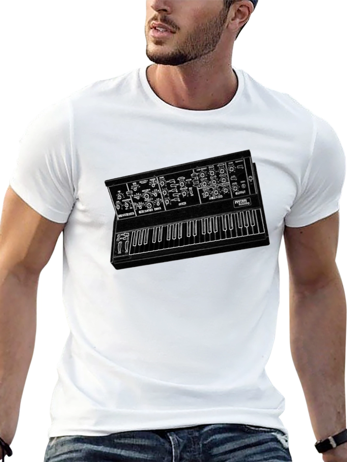 Synthesizer Graphic Tee - Music Lover T-Shirt