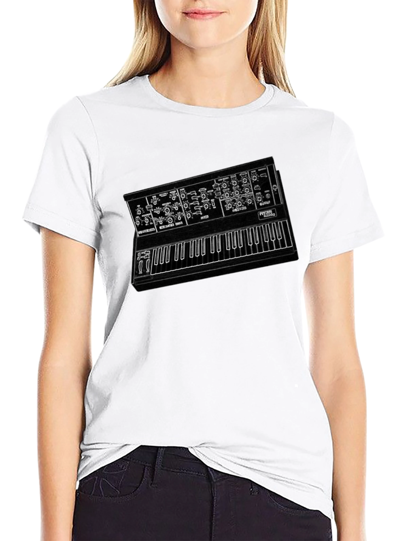 Synthesizer Graphic Tee - Music Lover T-Shirt