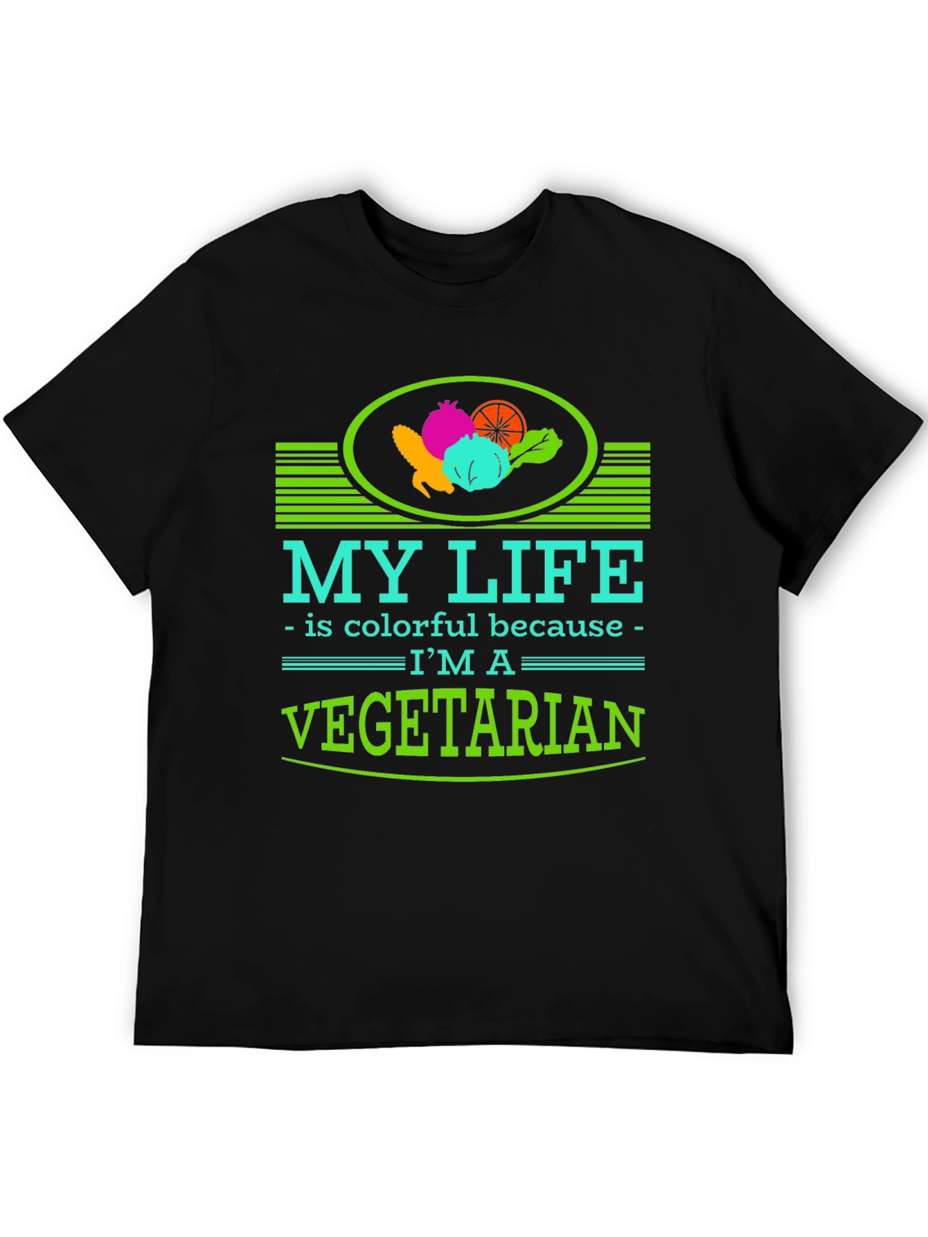 Colorful Vegetarian Lifestyle T-Shirt
