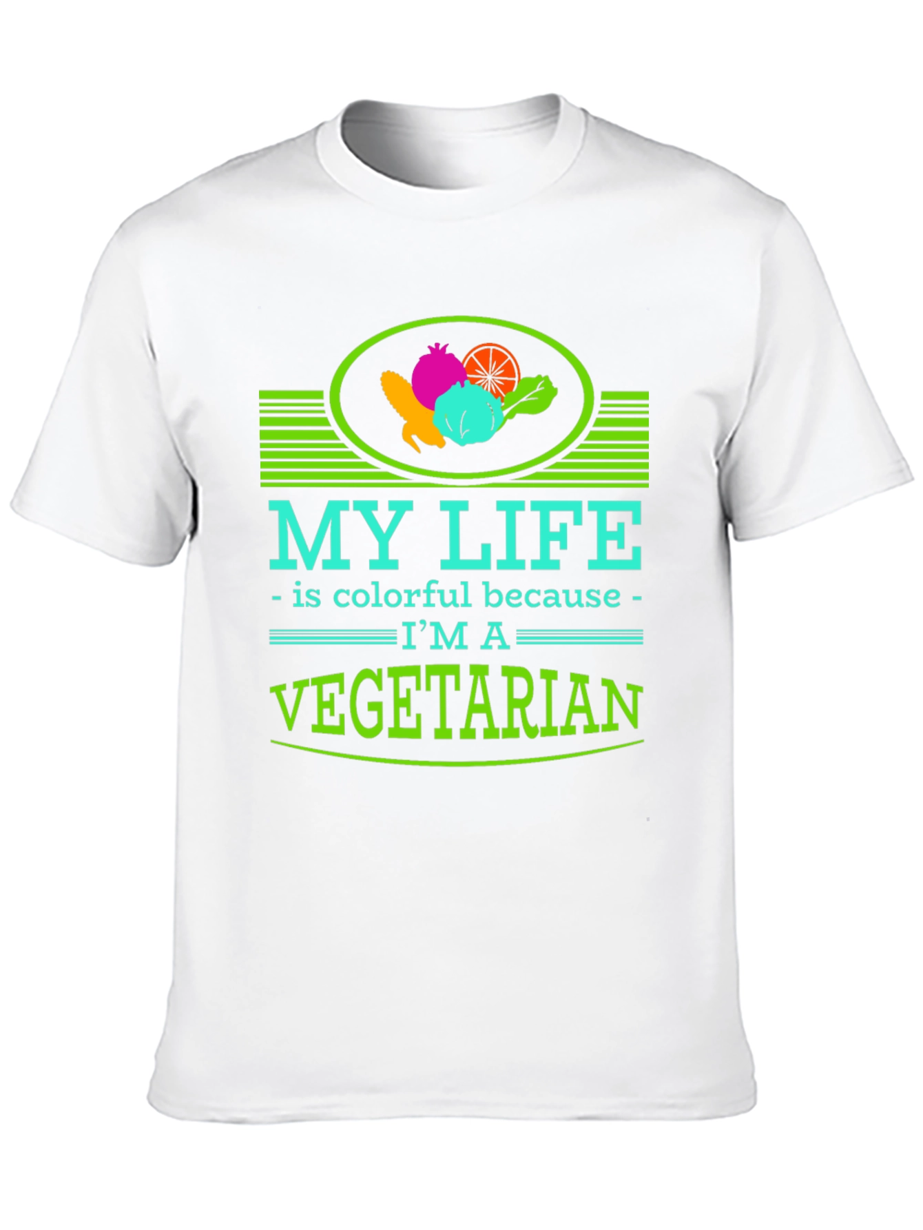 Colorful Vegetarian Lifestyle T-Shirt