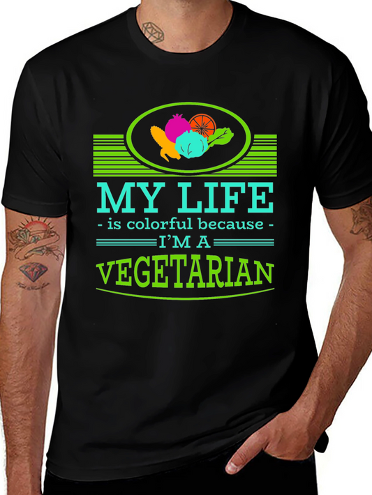 Colorful Vegetarian Lifestyle T-Shirt