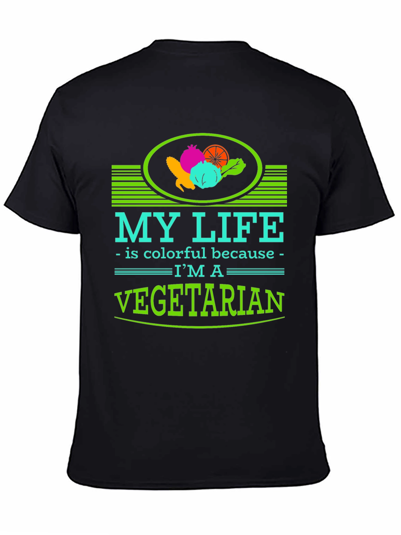 Colorful Vegetarian Lifestyle T-Shirt