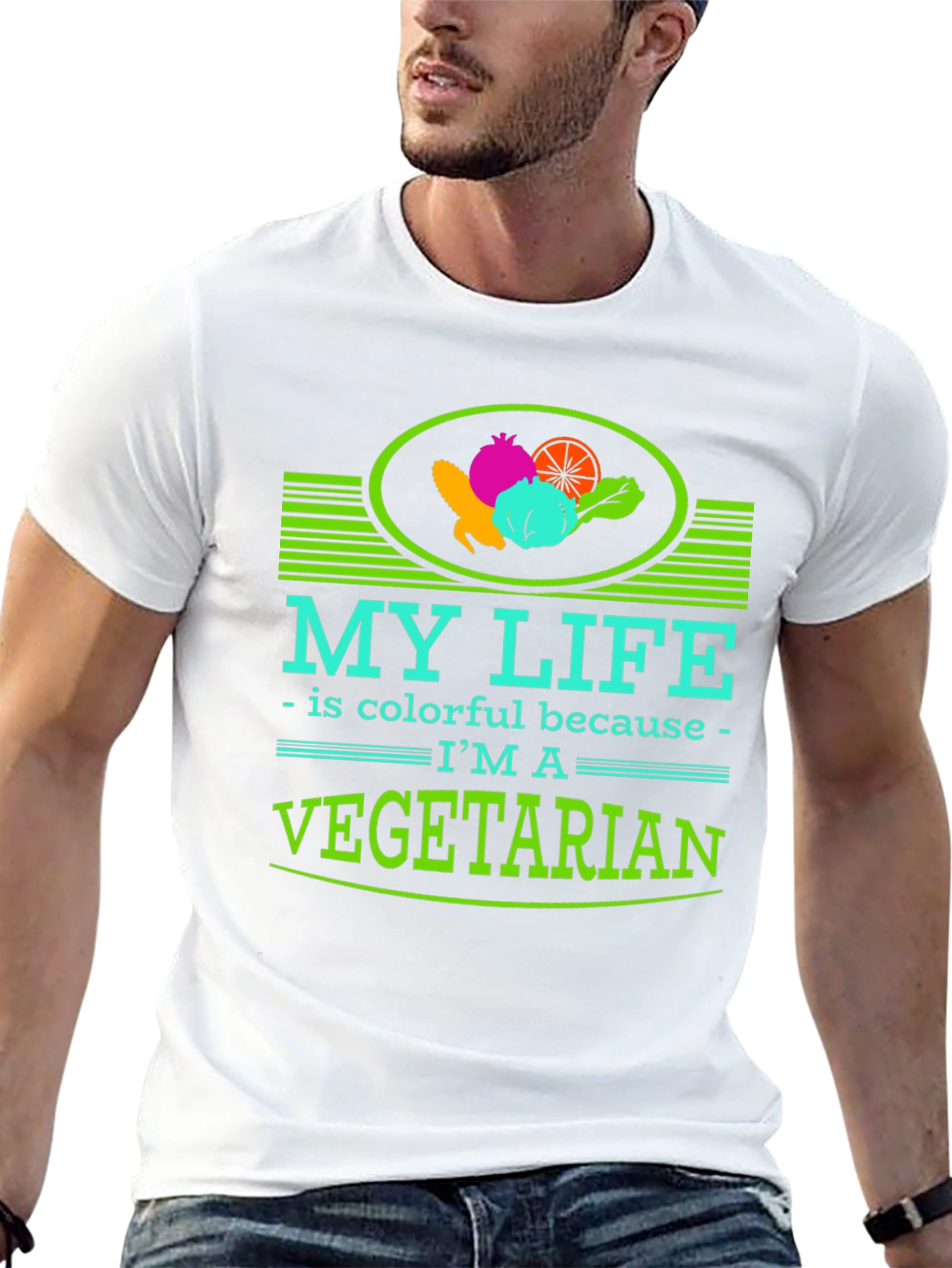 Colorful Vegetarian Lifestyle T-Shirt