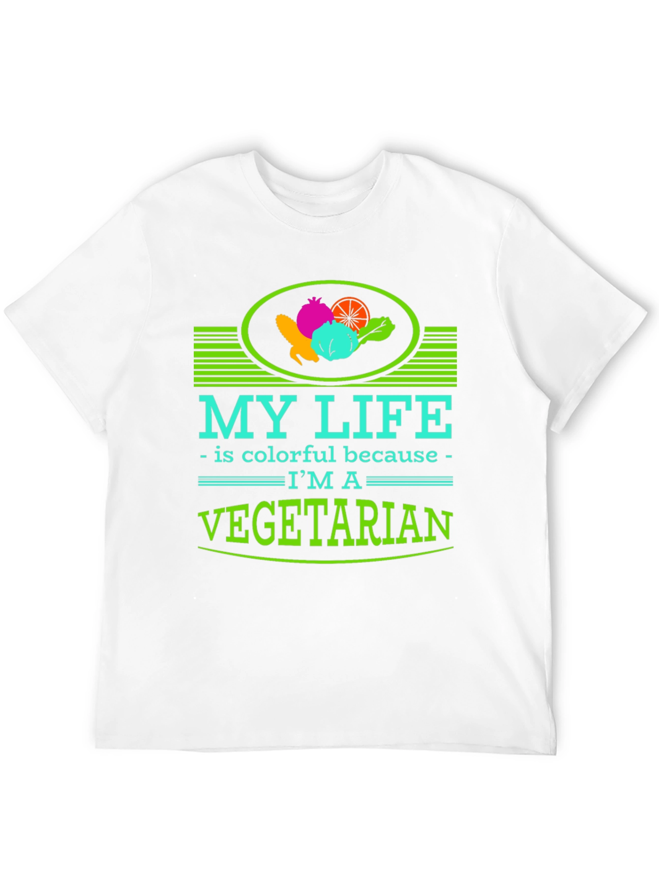 Colorful Vegetarian Lifestyle T-Shirt