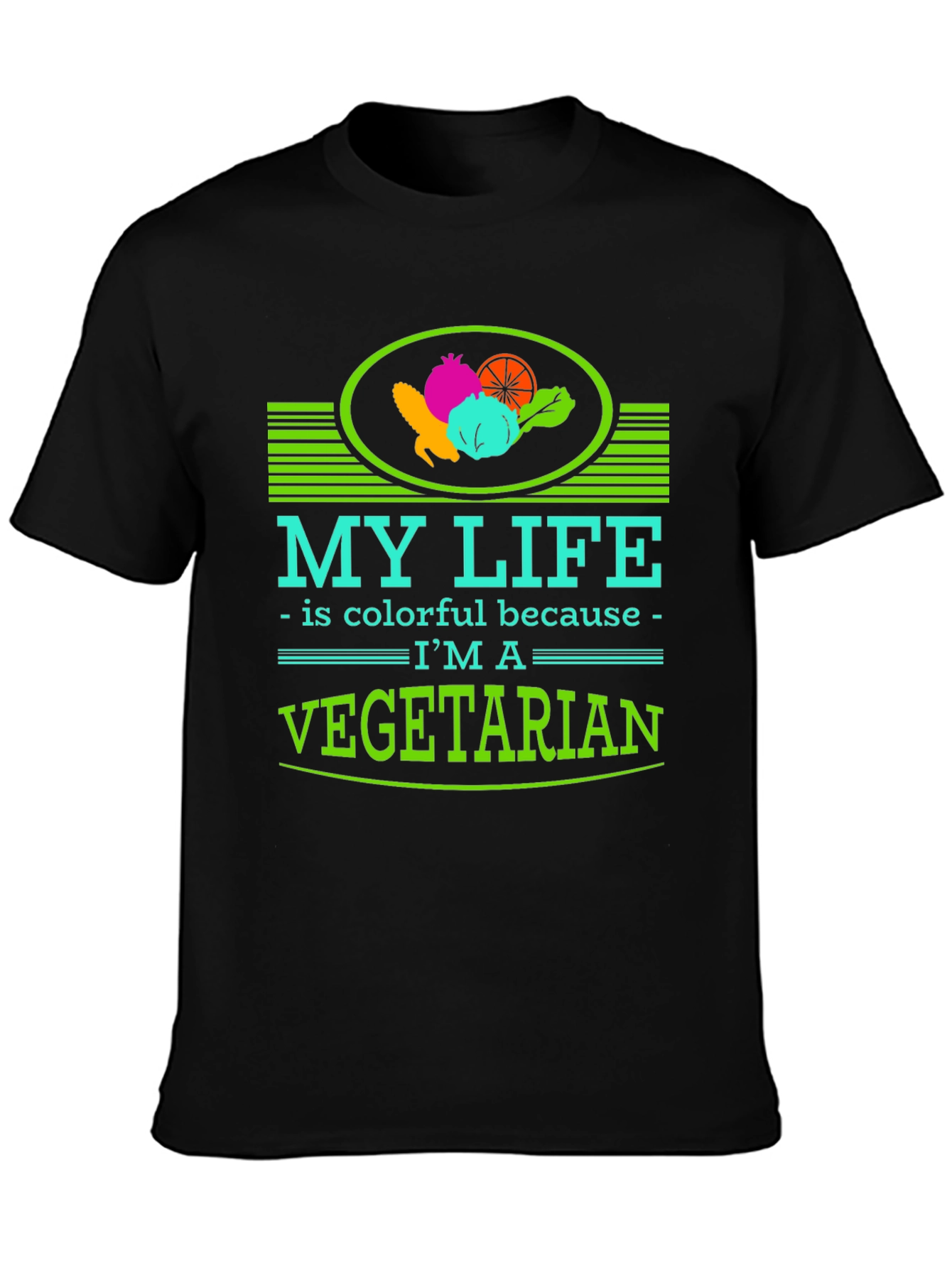 Colorful Vegetarian Lifestyle T-Shirt