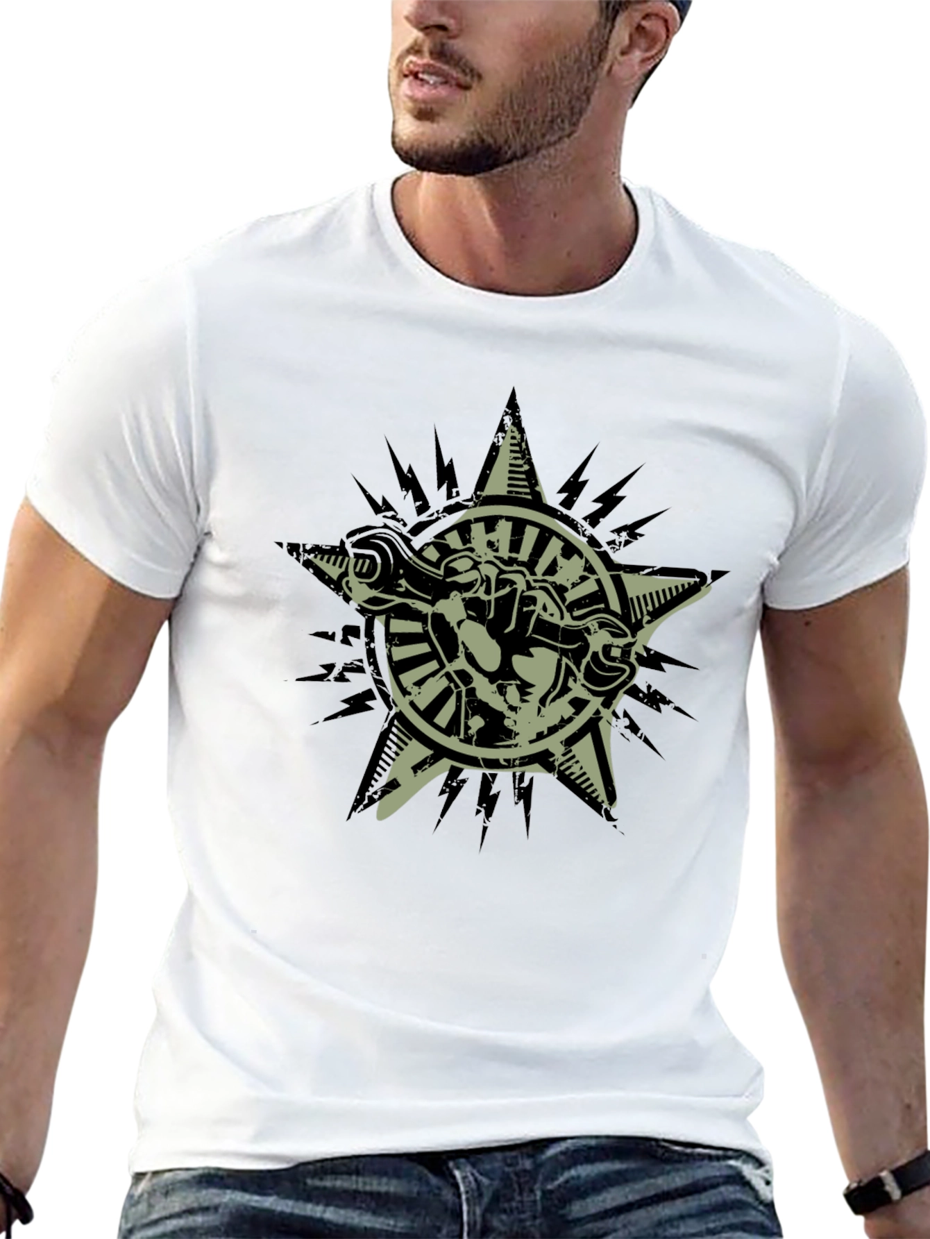Graphic Tee: Star Fist Wrench Design