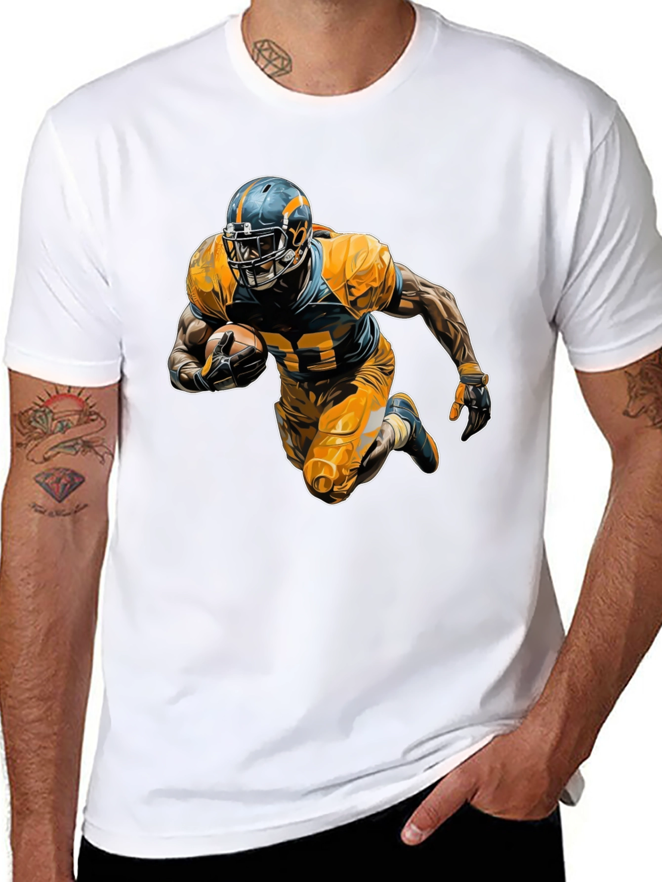 Football Player Graphic Tee