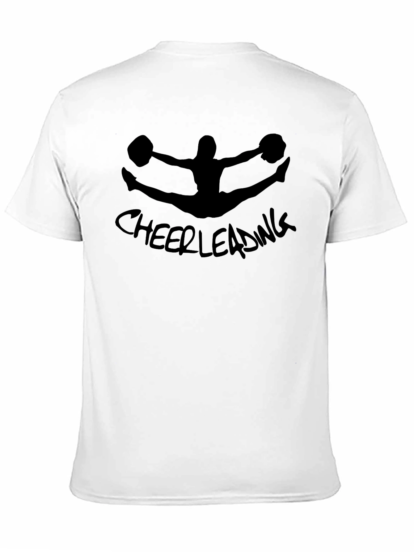 Cheerleading Silhouette Black Graphic T-Shirt
