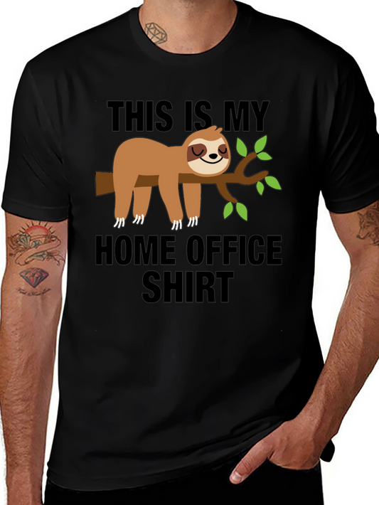 Home Office Sloth T-Shirt - Relaxed Work Style