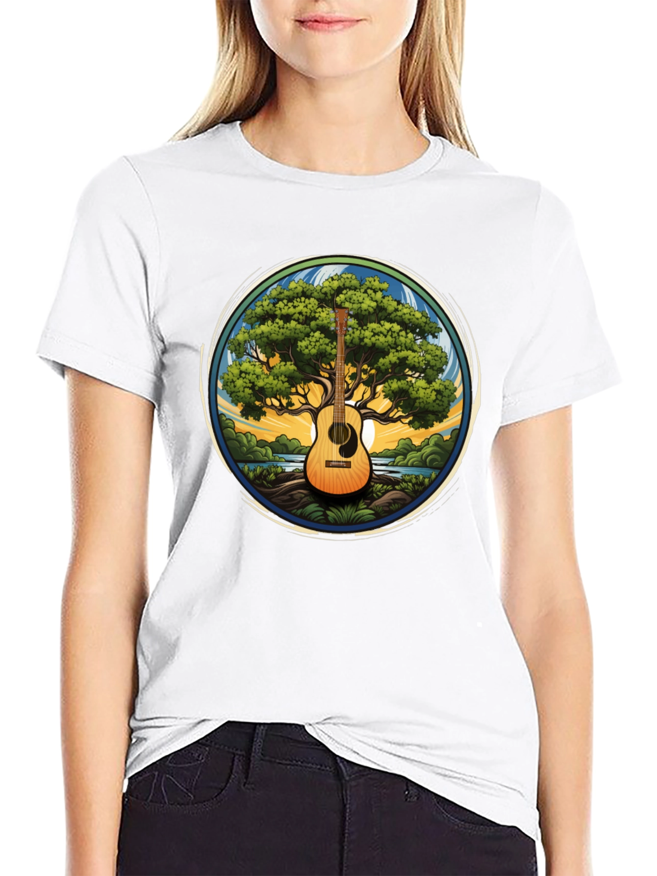 Guitar Tree Graphic Tee - Music Lovers T-Shirt