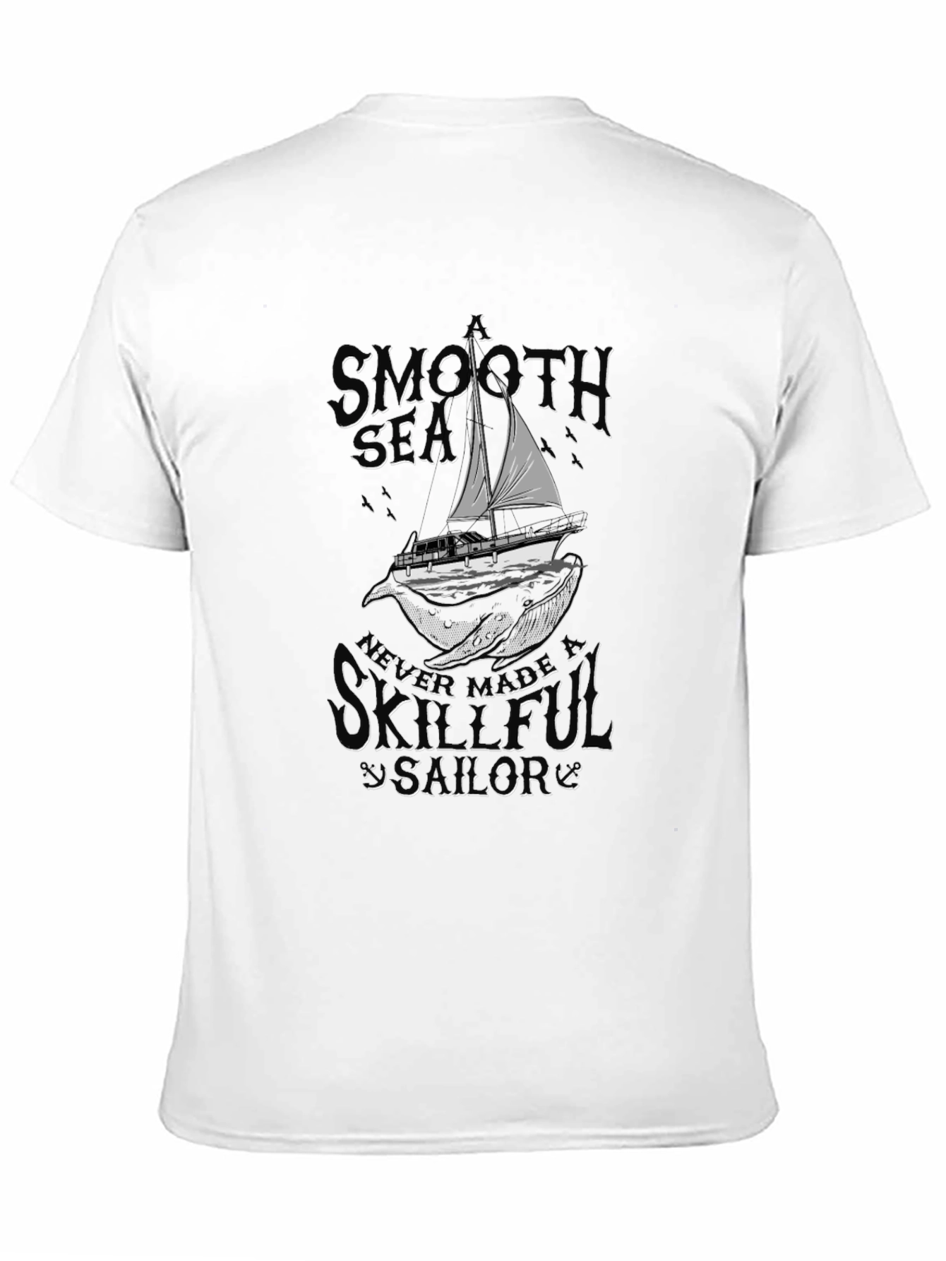 Smooth Sea Skillful Sailor Black T-Shirt