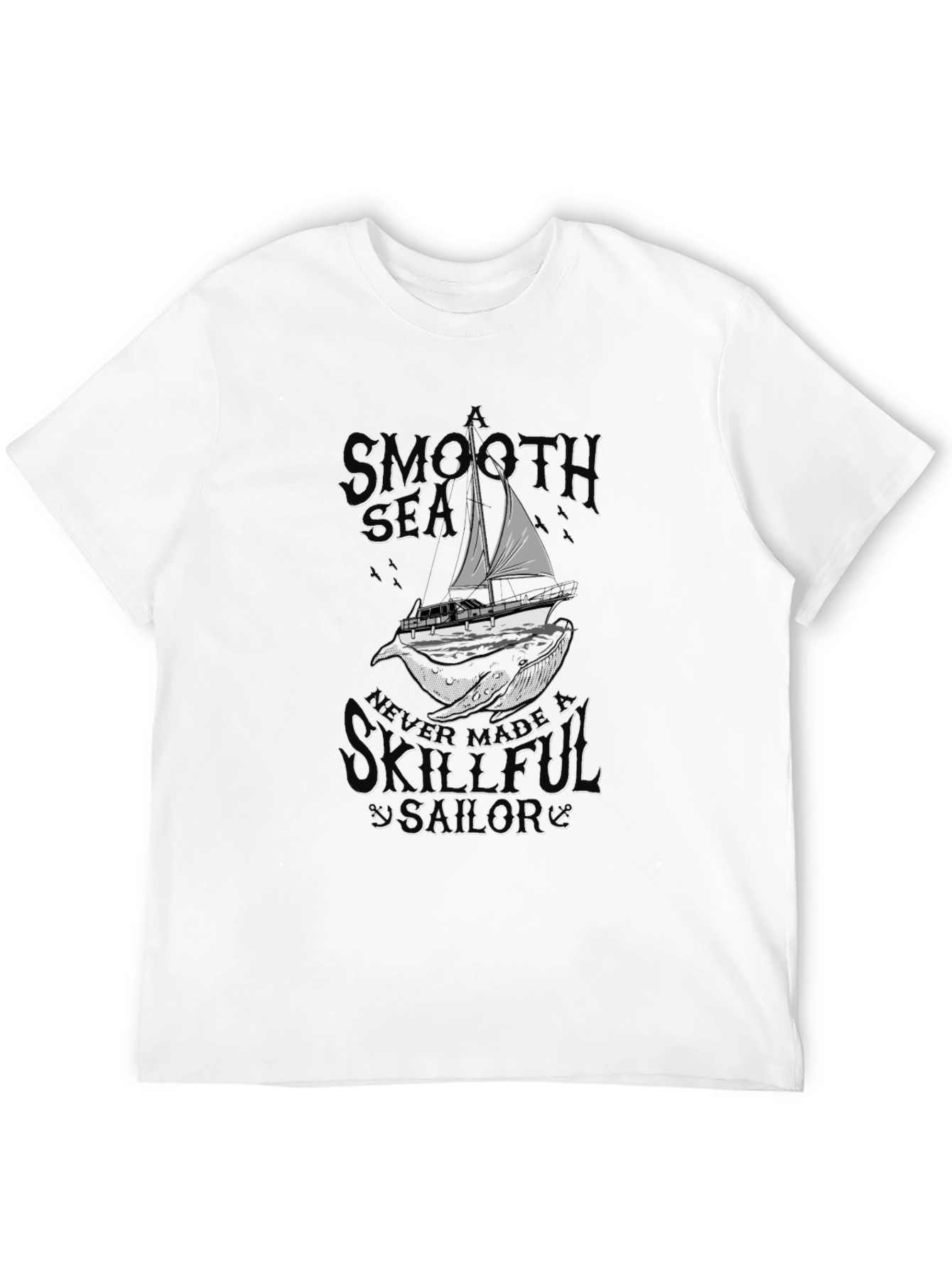 Smooth Sea Skillful Sailor Black T-Shirt