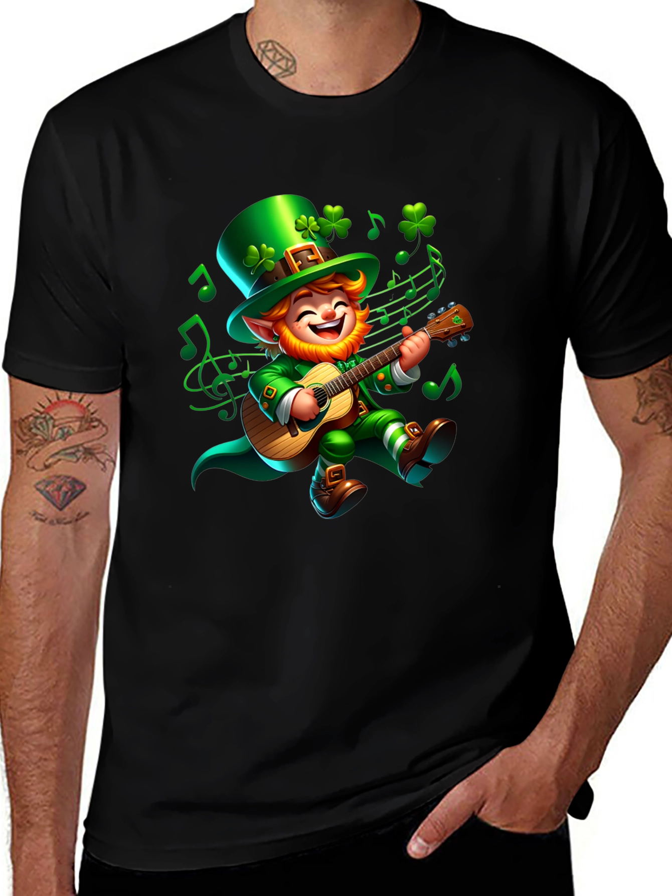 Lucky Leprechaun Guitar T-Shirt