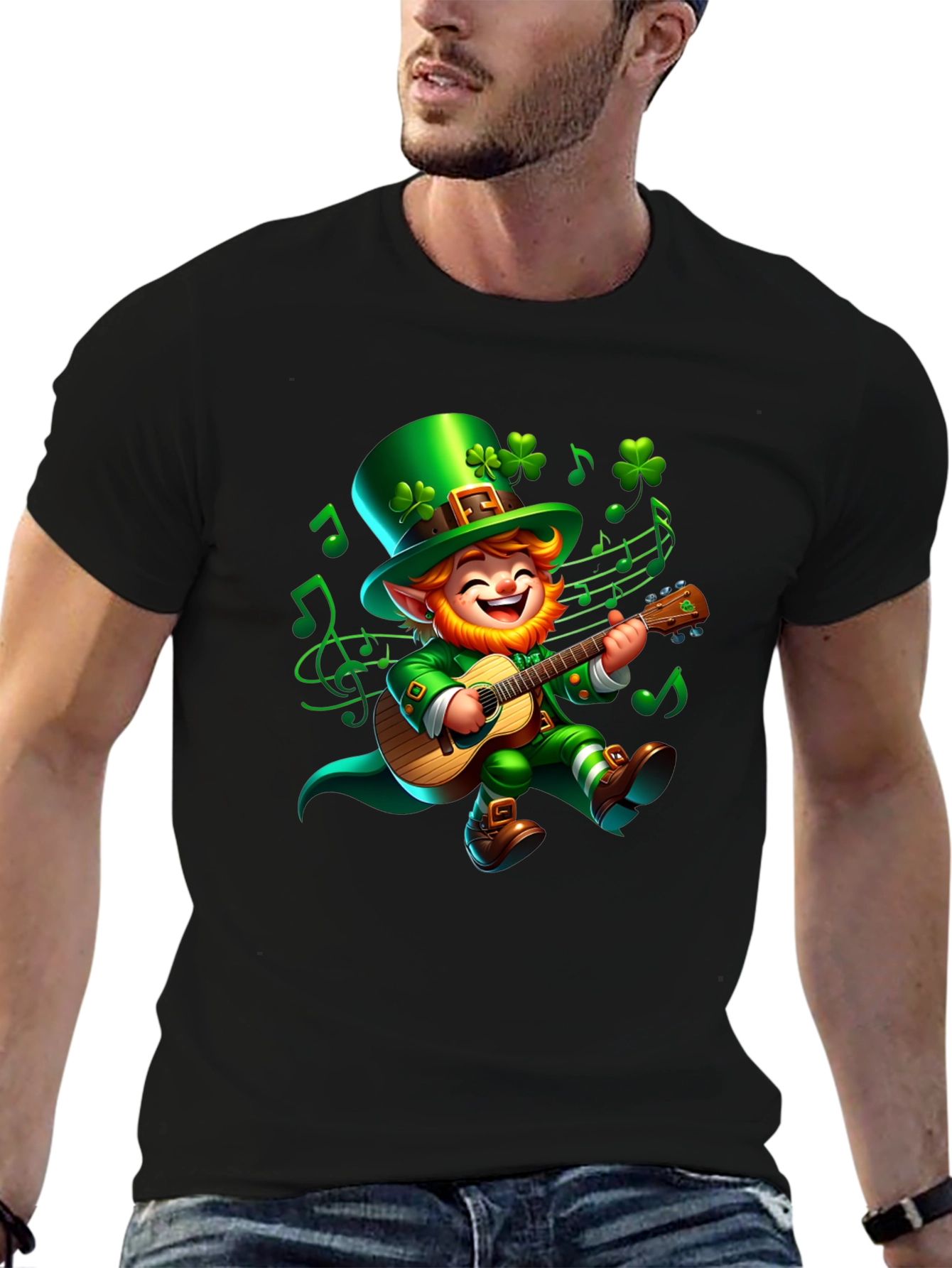 Lucky Leprechaun Guitar T-Shirt
