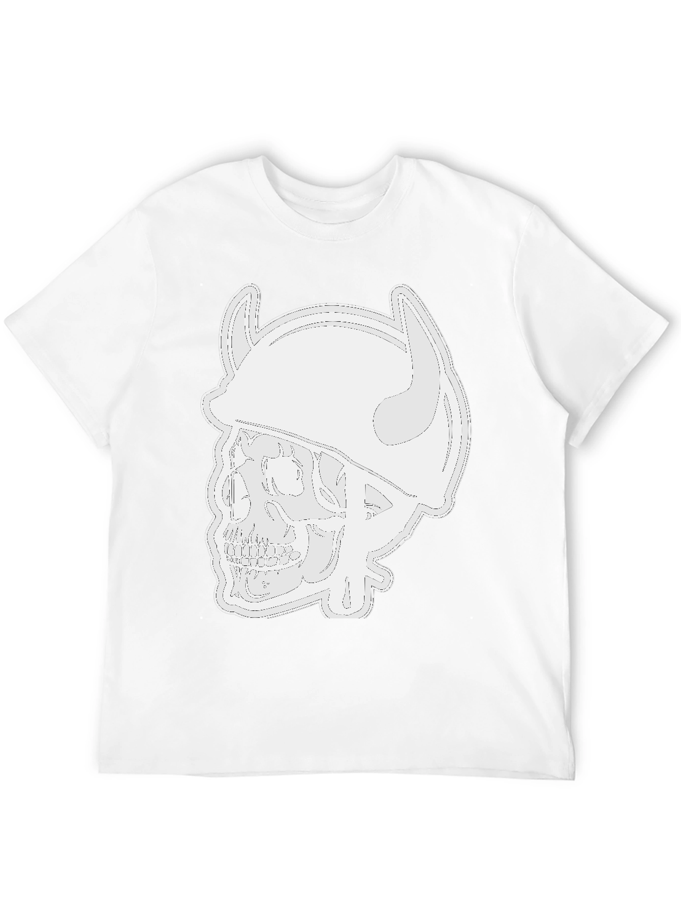 Skull Viking Helmet Black T-Shirt