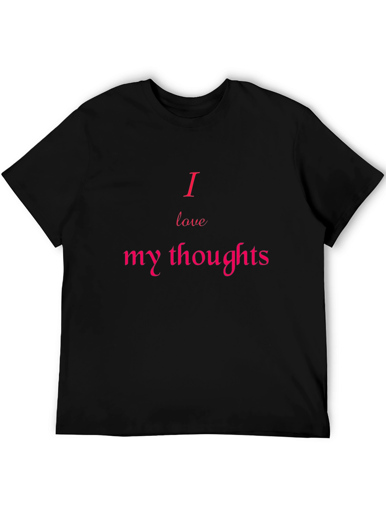 I Love My Thoughts Black Graphic Tee