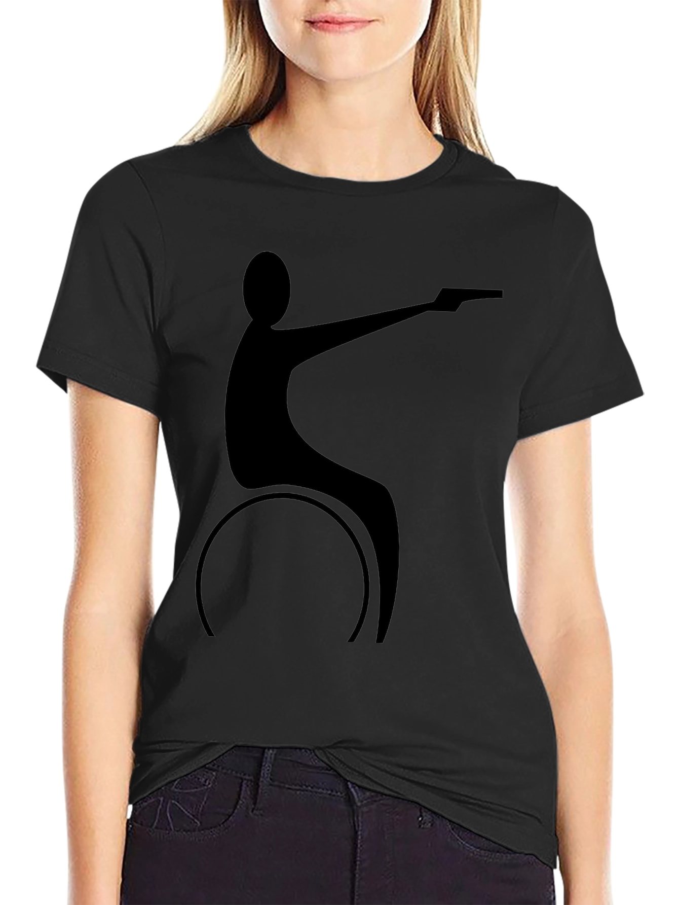 Wheelchair Shooter Black T-Shirt