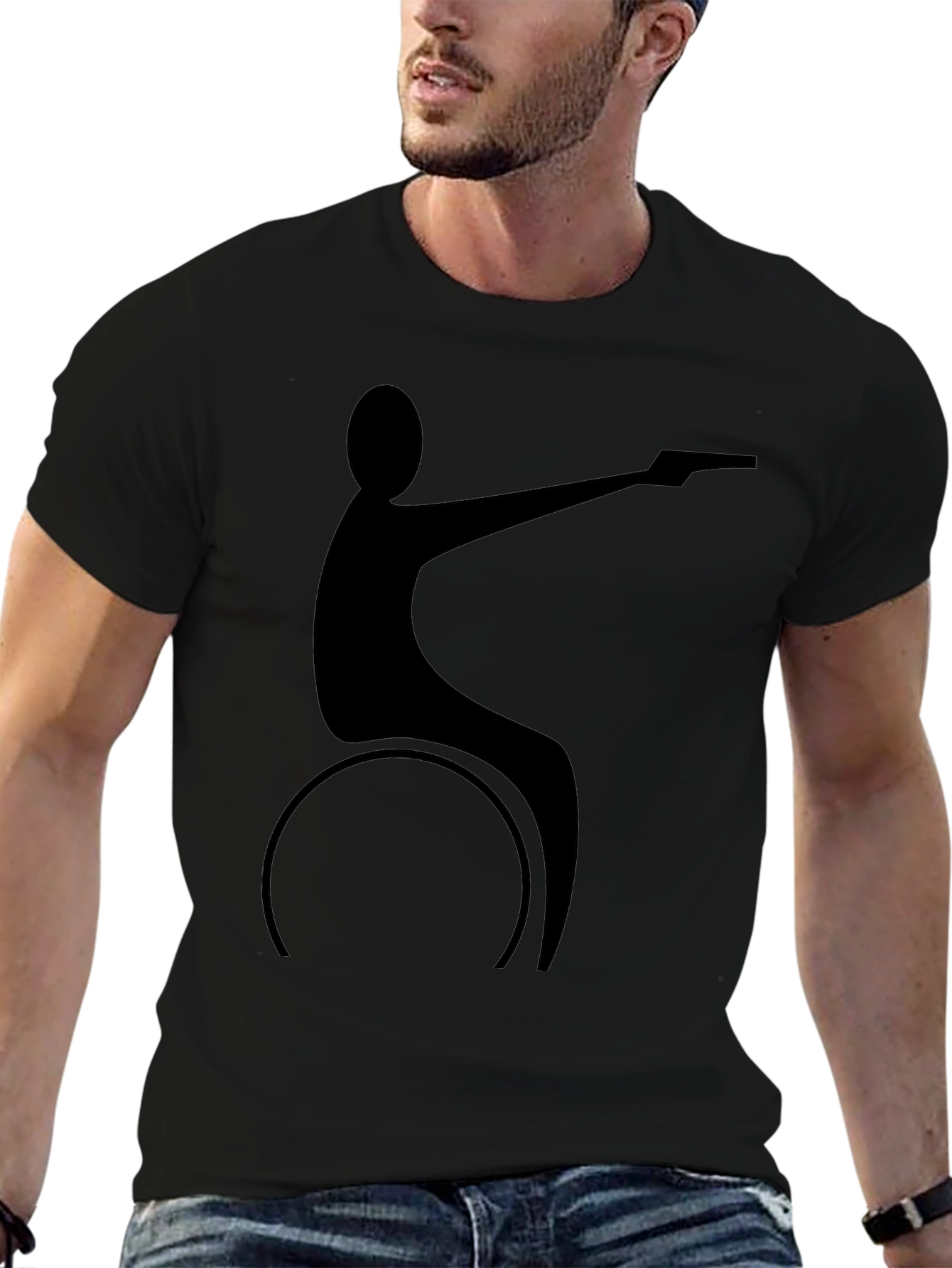 Wheelchair Shooter Black T-Shirt
