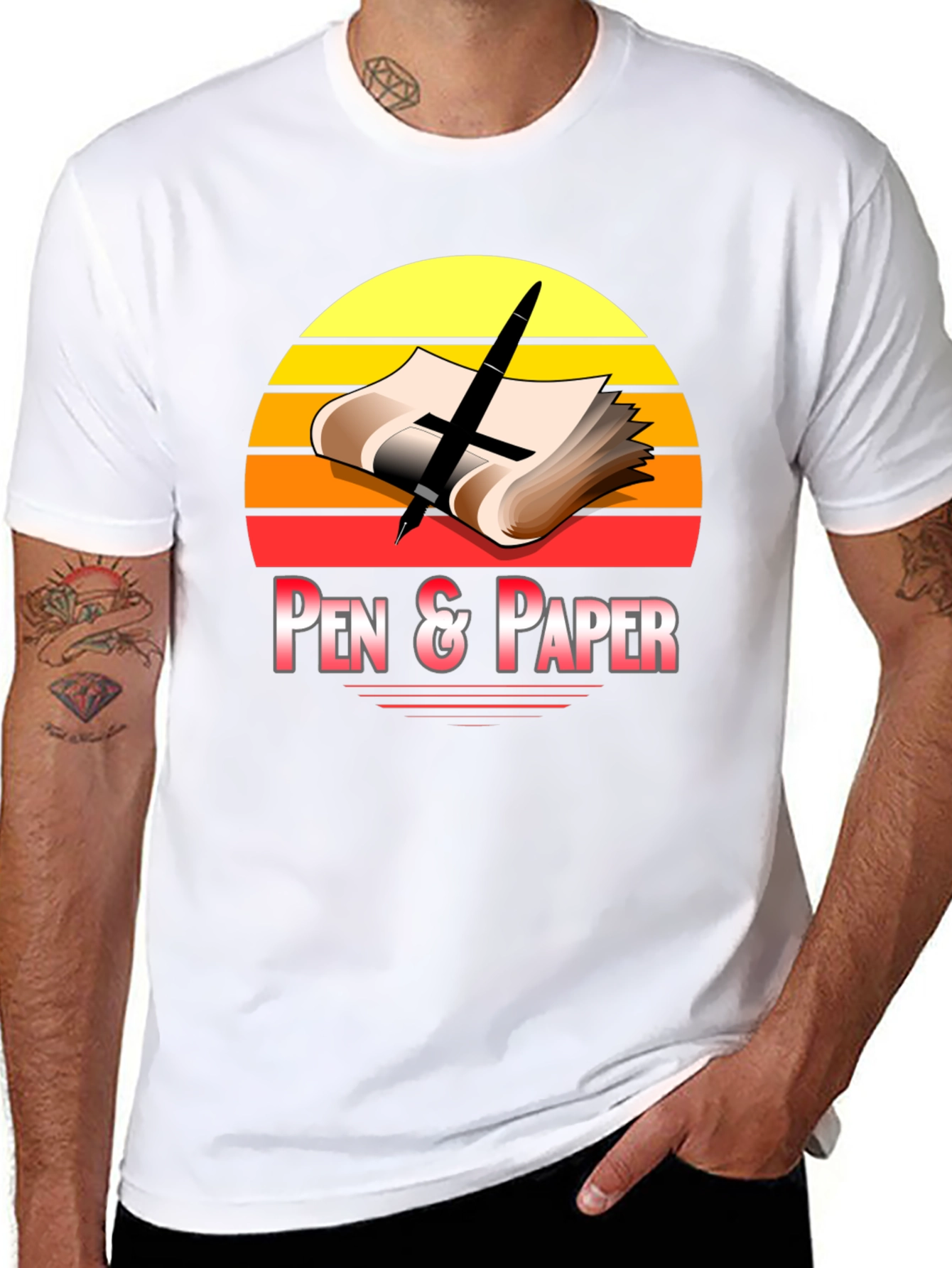 Pen & Paper Retro Graphic Tee