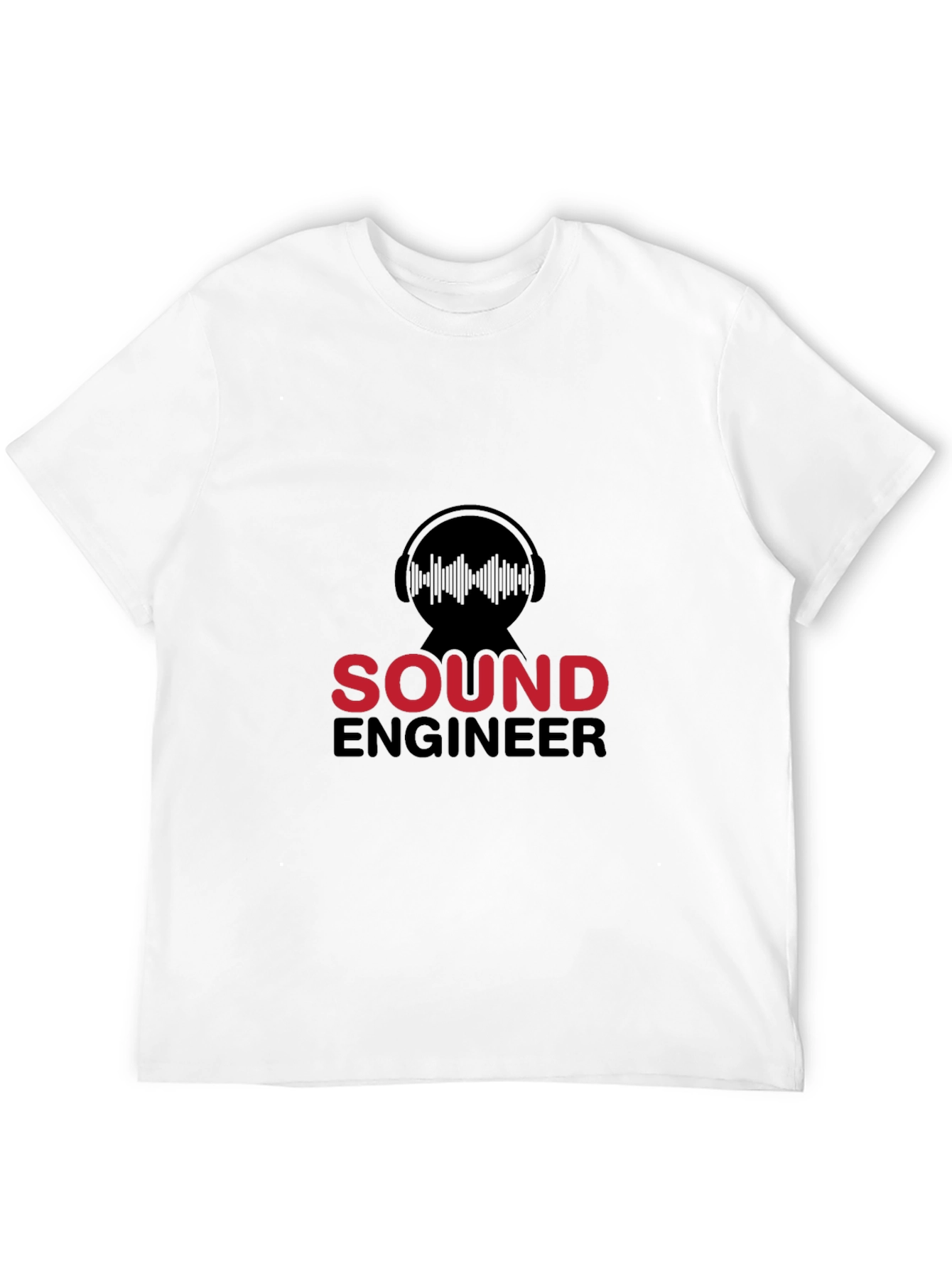 Sound Engineer Graphic T-Shirt - Black Crew Neck Tee