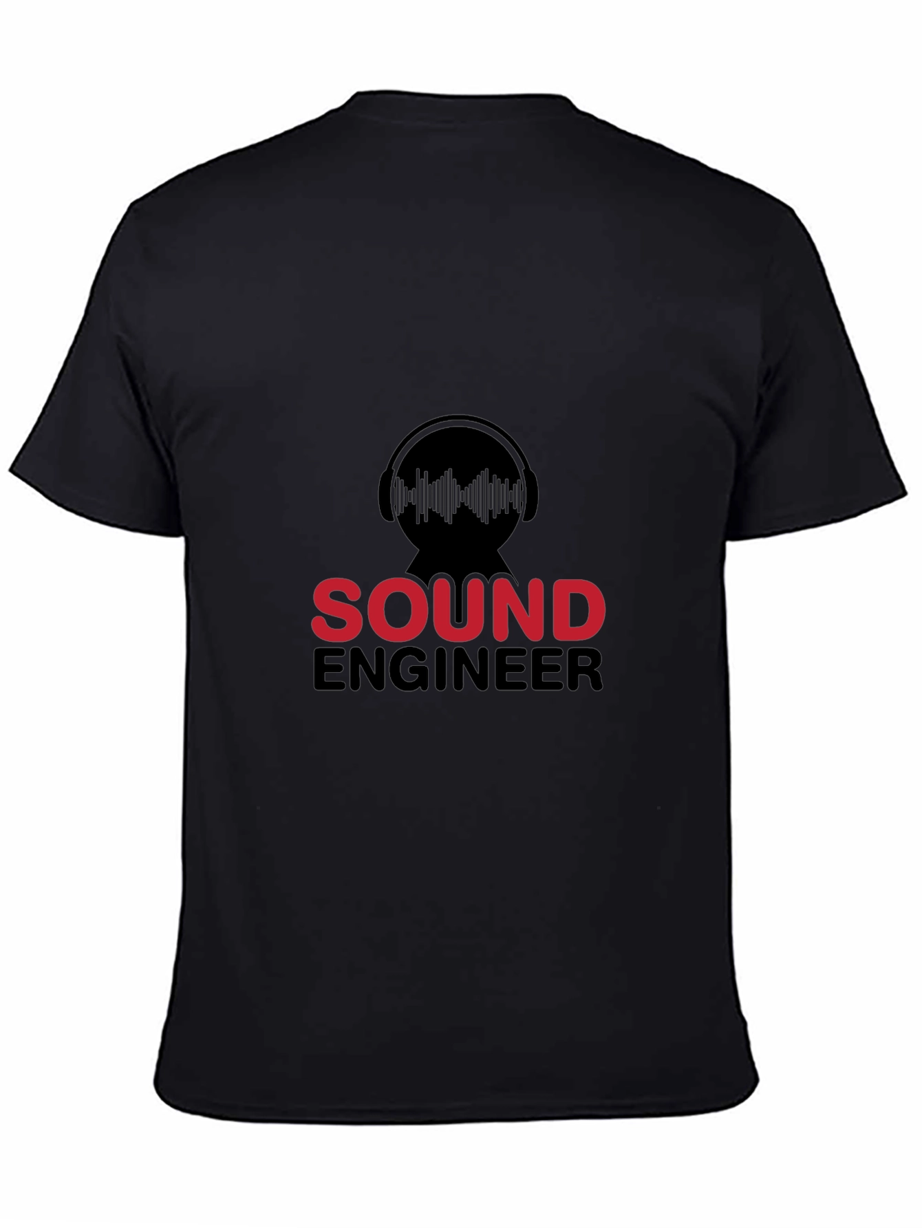 Sound Engineer Graphic T-Shirt - Black Crew Neck Tee