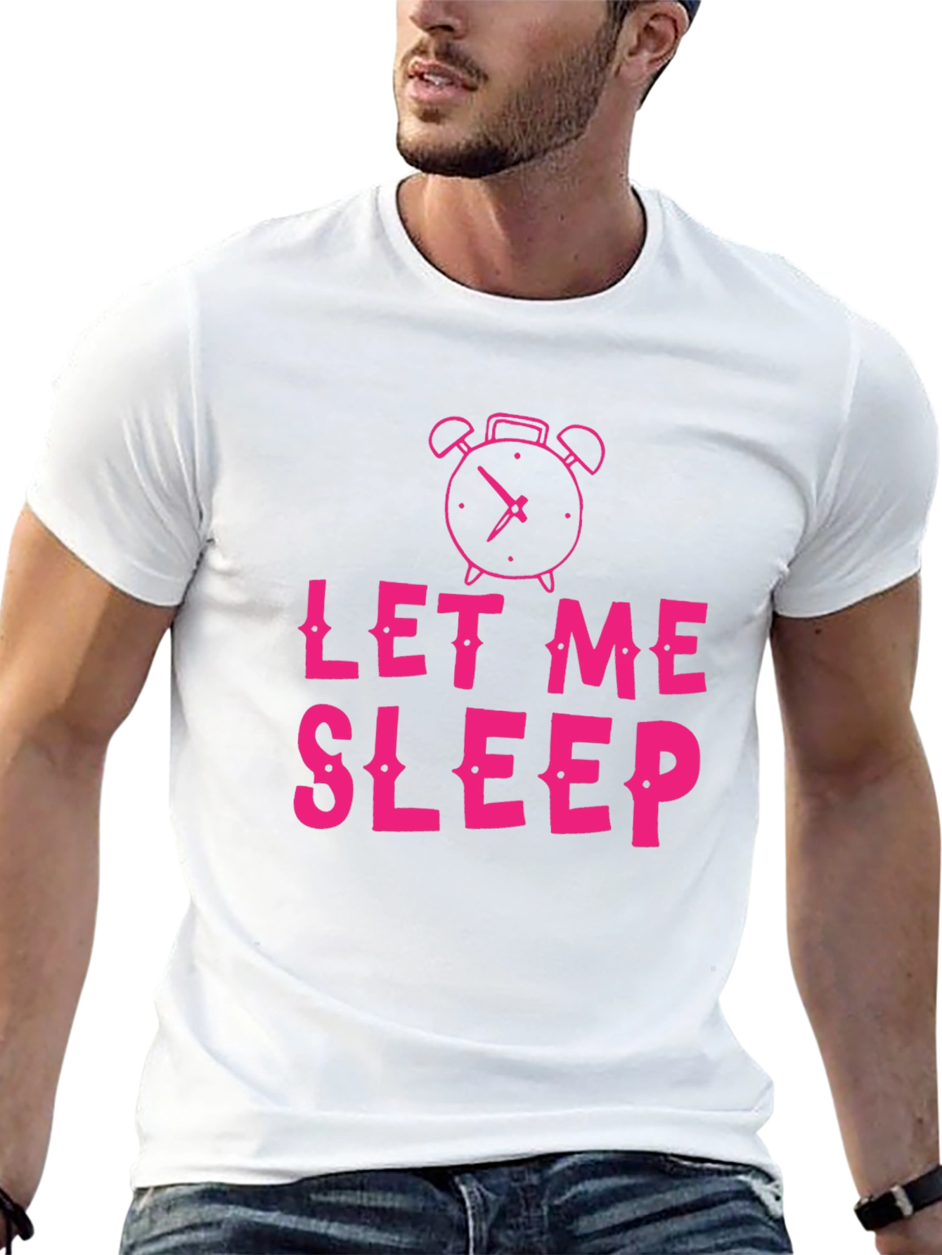 Let Me Sleep Black T-Shirt - Funny Graphic Tee