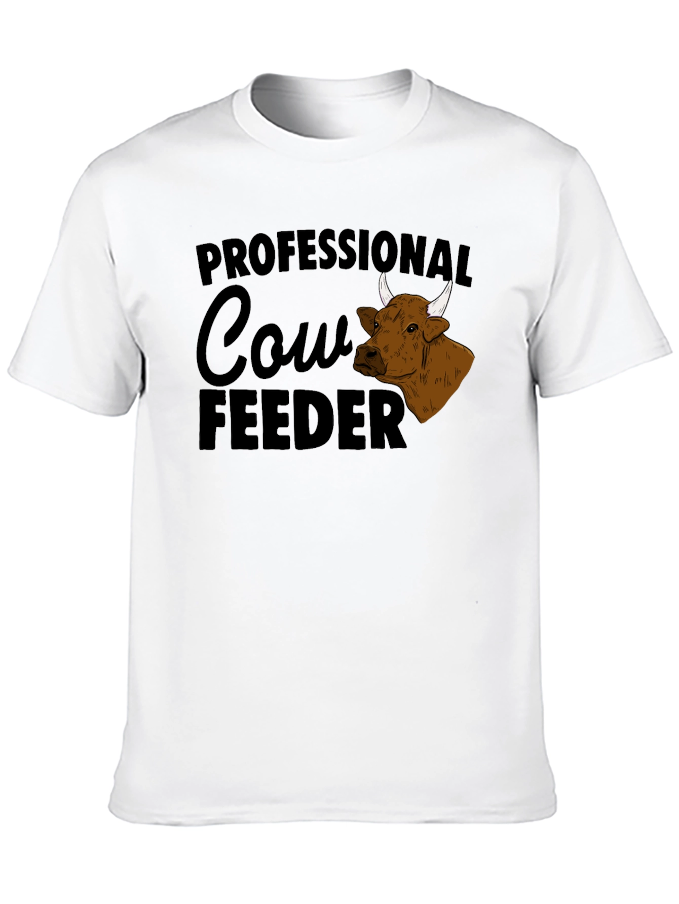 Professional Cow Feeder Graphic T-Shirt
