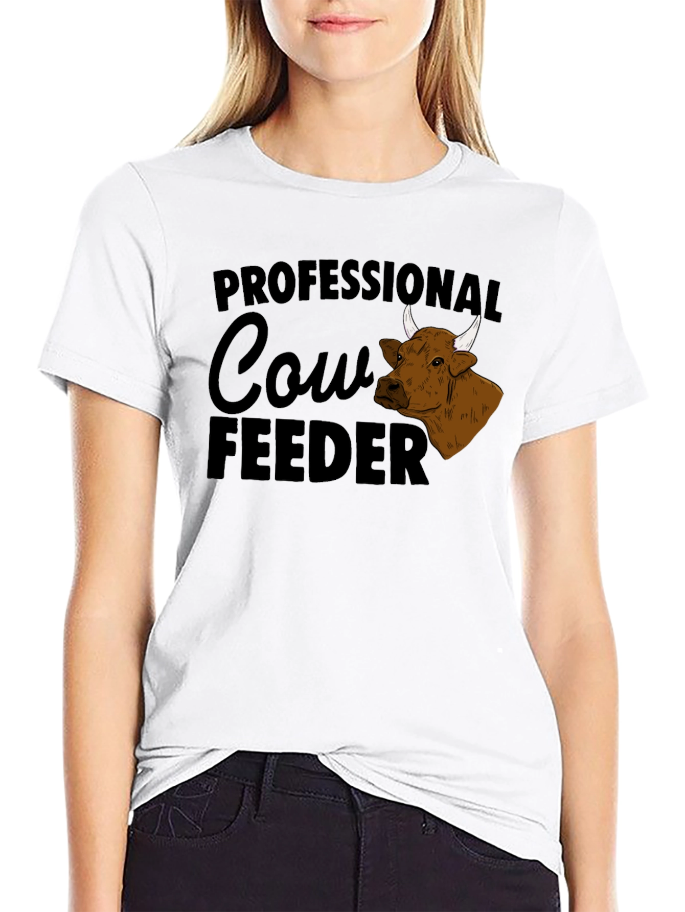 Professional Cow Feeder Graphic T-Shirt