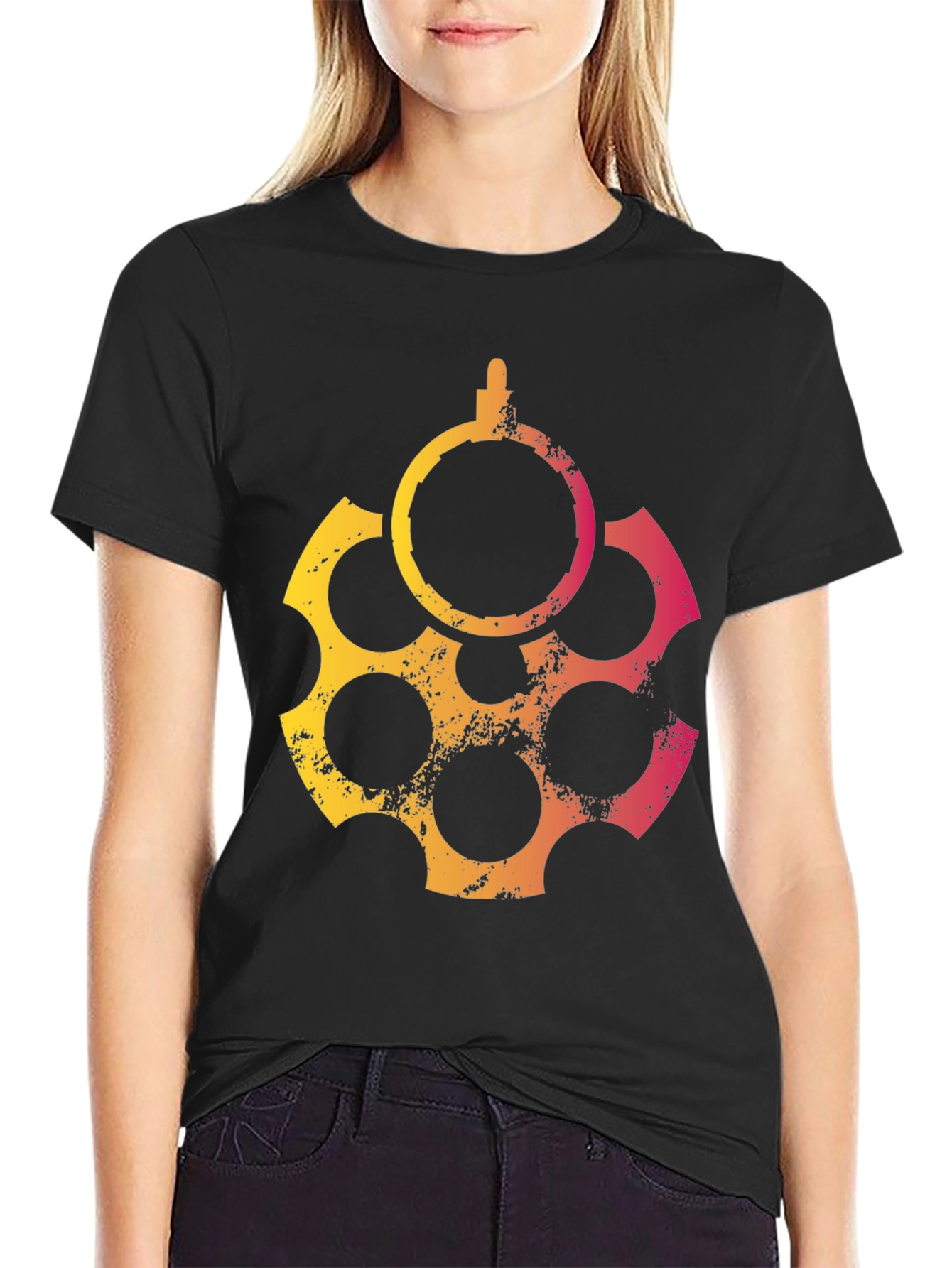 Graphic Revolver T-Shirt - Cool Casual Tee