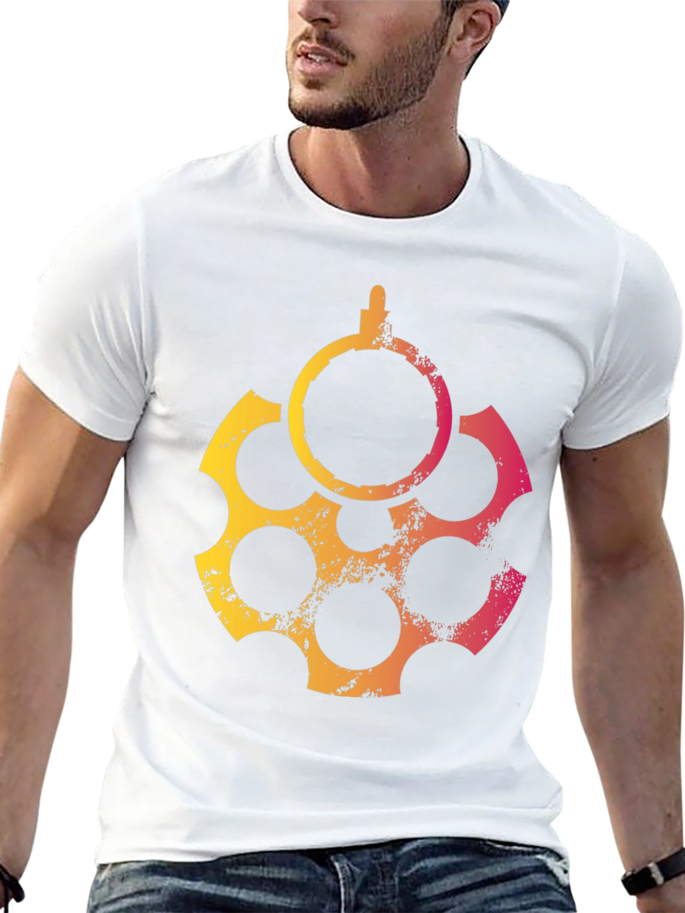 Graphic Revolver T-Shirt - Cool Casual Tee