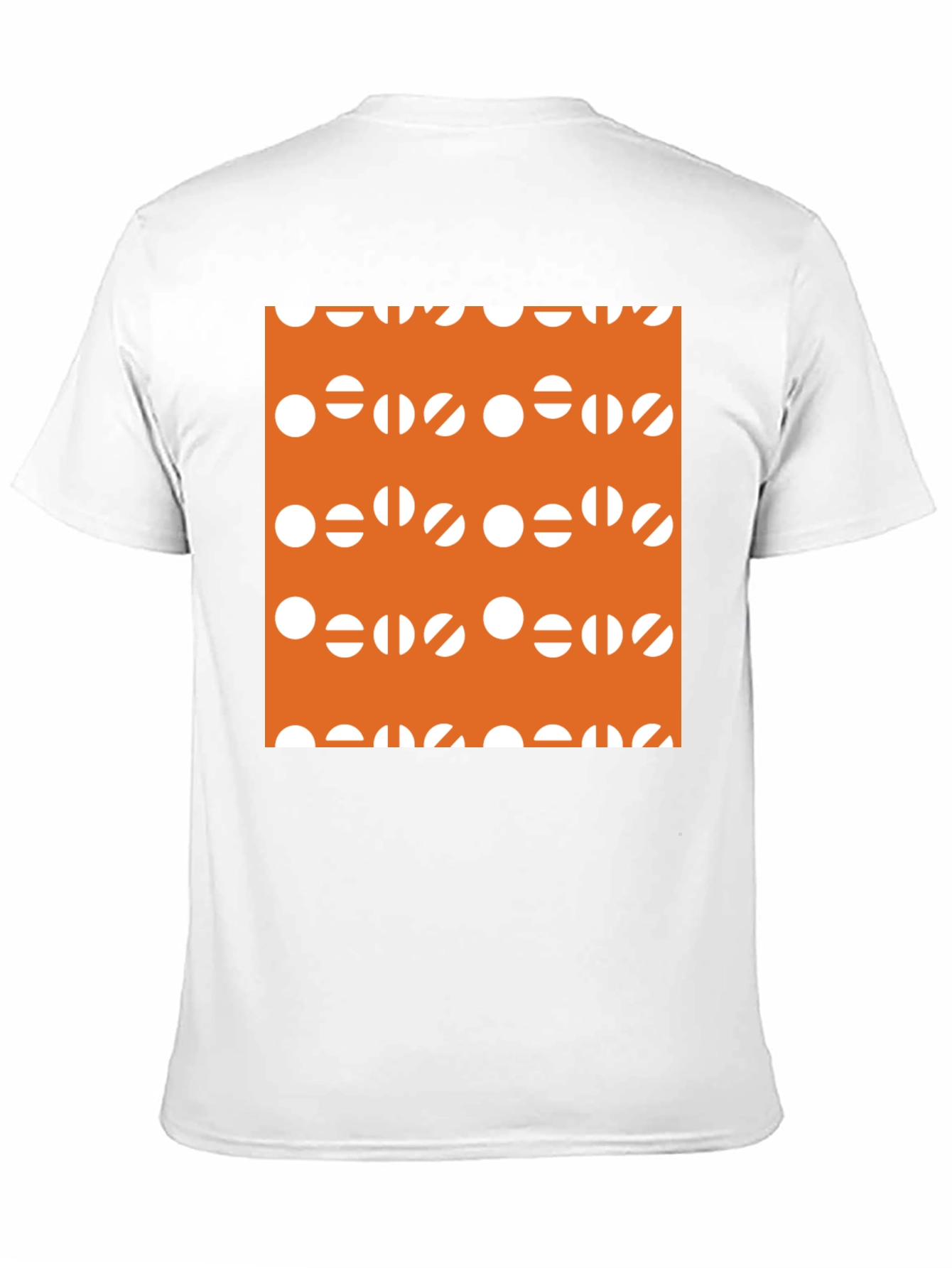 Modern Graphic Tee - Orange & White Circles