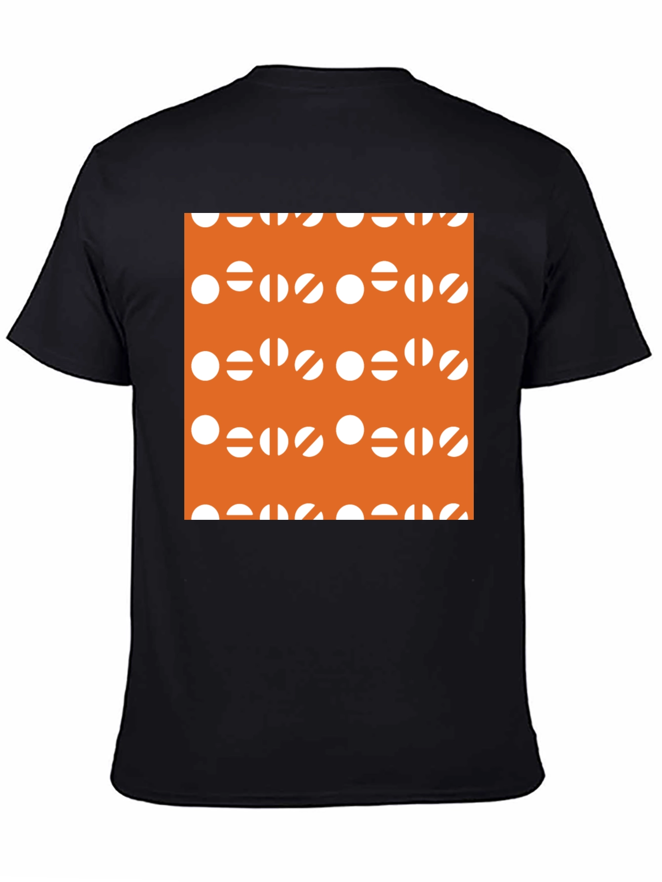 Modern Graphic Tee - Orange & White Circles