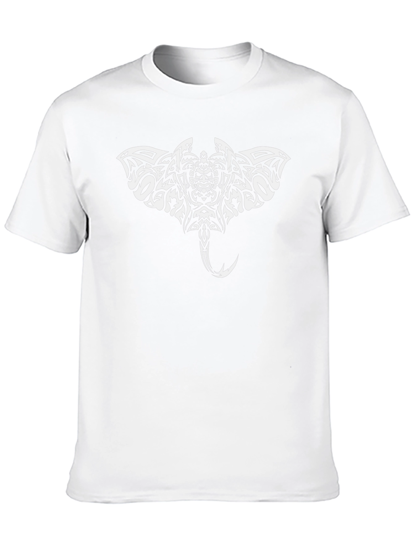 Tribal Stingray Graphic Tee - Black Cotton Comfort
